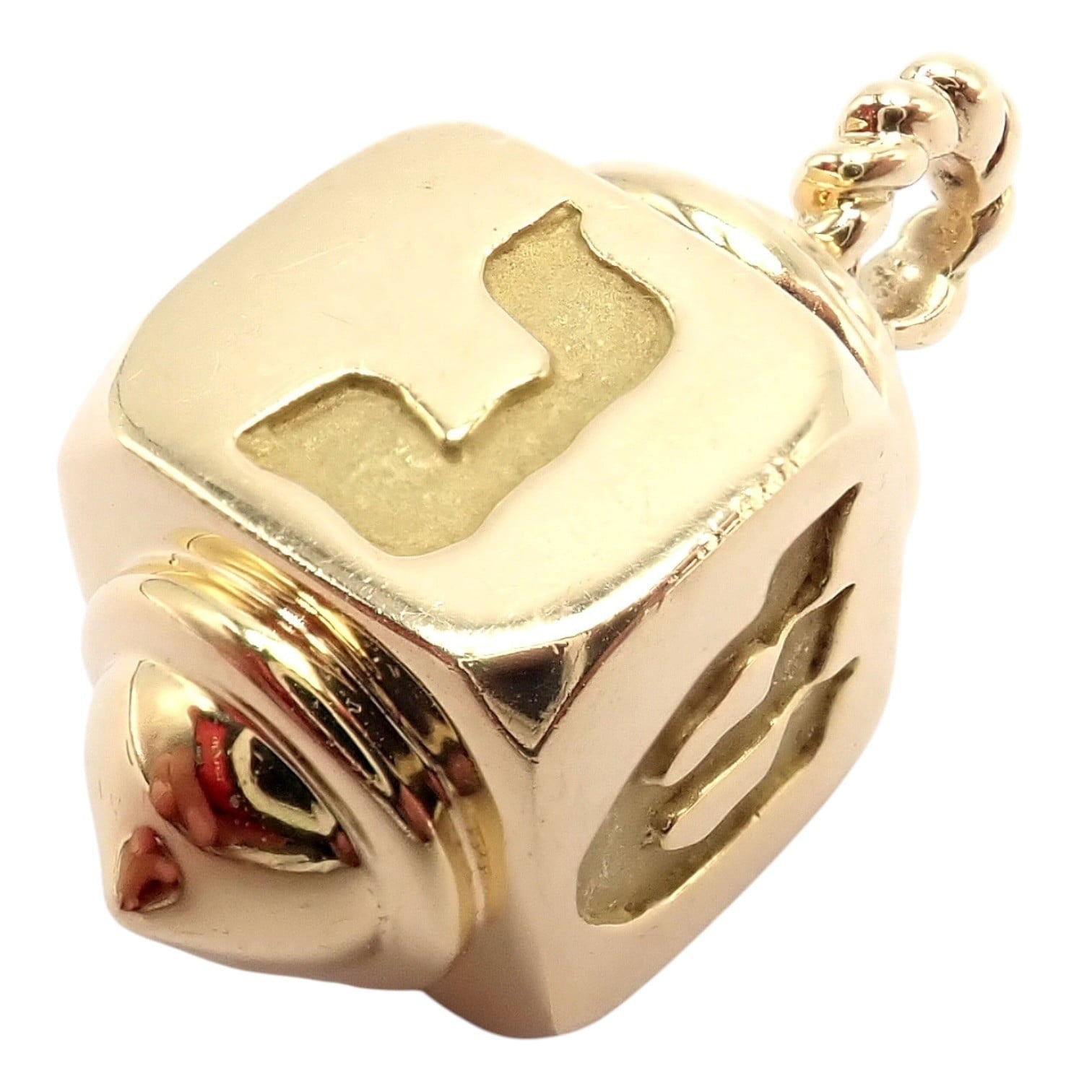 Ultra Rare Vintage Tiffany & Co. 18k Yellow Channukah Dreidel Charm Pendant | Fortrove