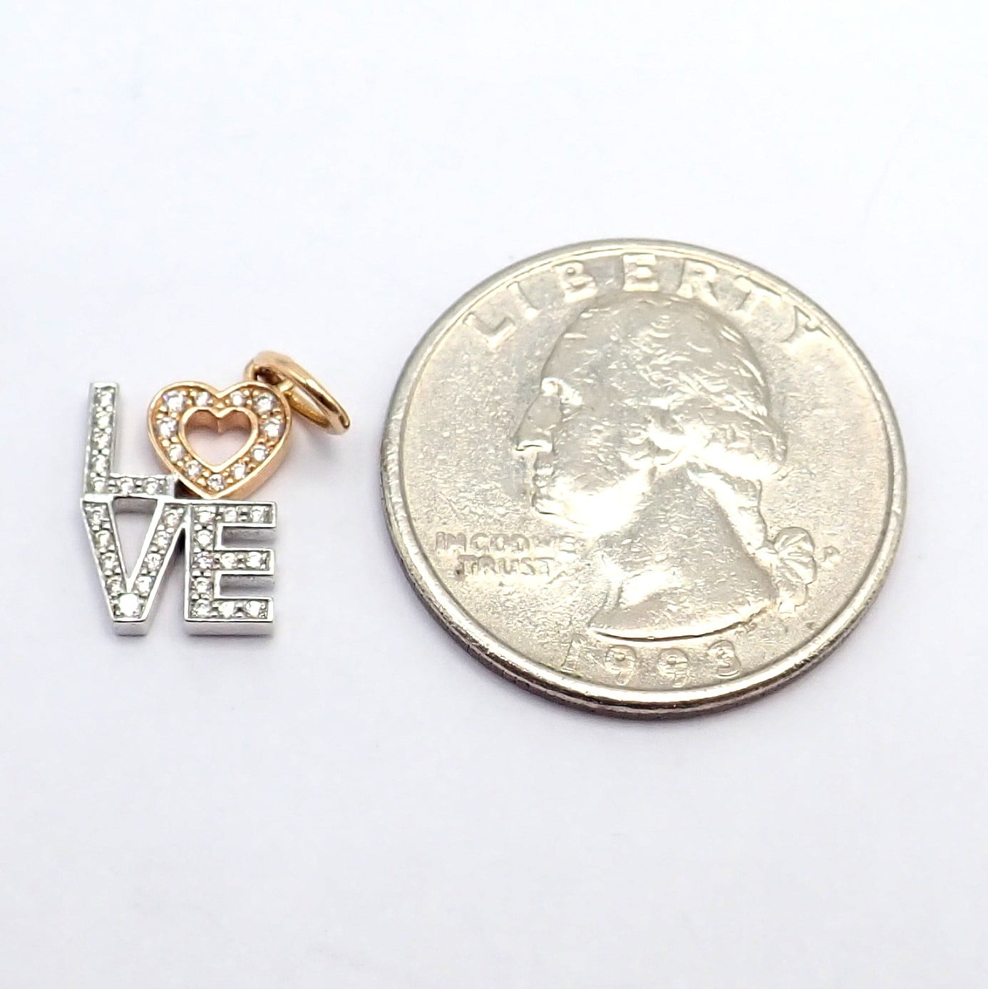 Tiffany & Co. Jewelry & Watches:Fine Jewelry:Necklaces & Pendants Tiffany & Co. 18k Yellow + White Gold LOVE Philadelphia Diamond Pendant Charm