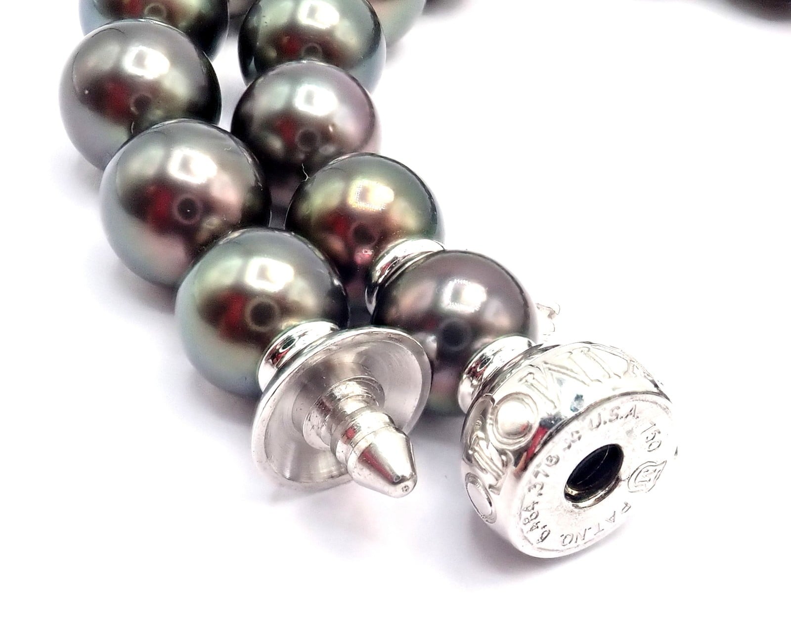 Mikimoto Jewelry & Watches:Fine Jewelry:Necklaces & Pendants Mikimoto 18k White Gold Diamond Large Tahitian South Sea Pearl Strand Necklace