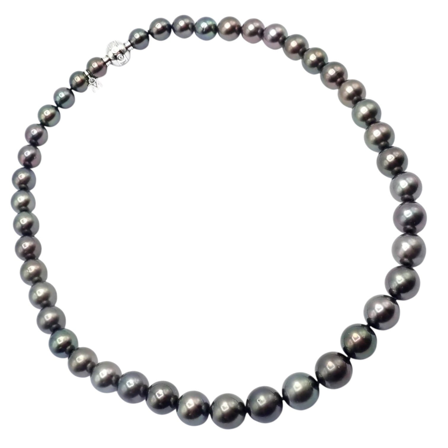 Mikimoto Jewelry & Watches:Fine Jewelry:Necklaces & Pendants Mikimoto 18k White Gold Diamond Large Tahitian South Sea Pearl Strand Necklace