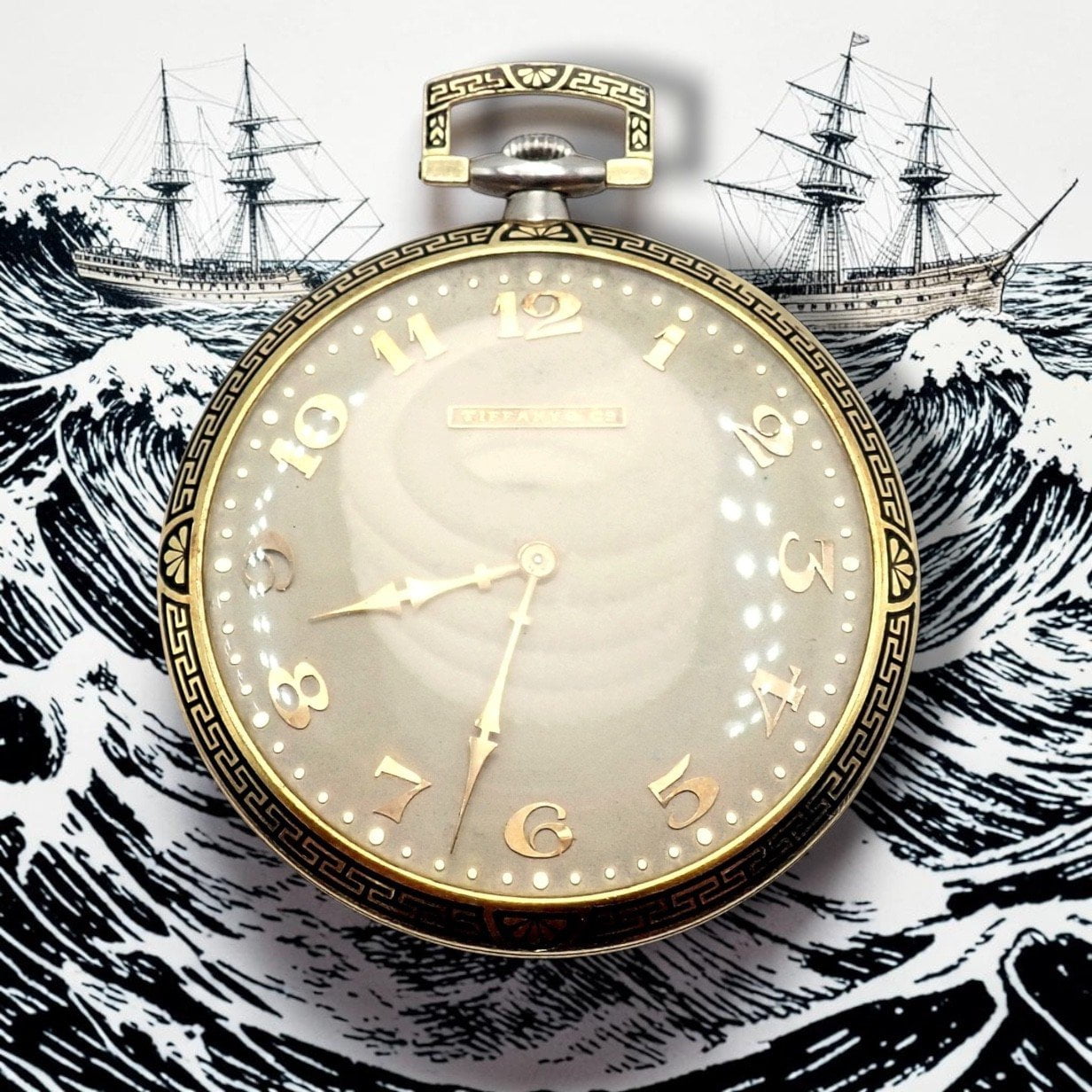 Tiffany & Co. Jewelry & Watches:Watches, Parts & Accessories:Watches:Pocket Watches Tiffany & Co. Platinum 18k Yellow Gold 18s Enamel Merimont Pocket Watch 1940