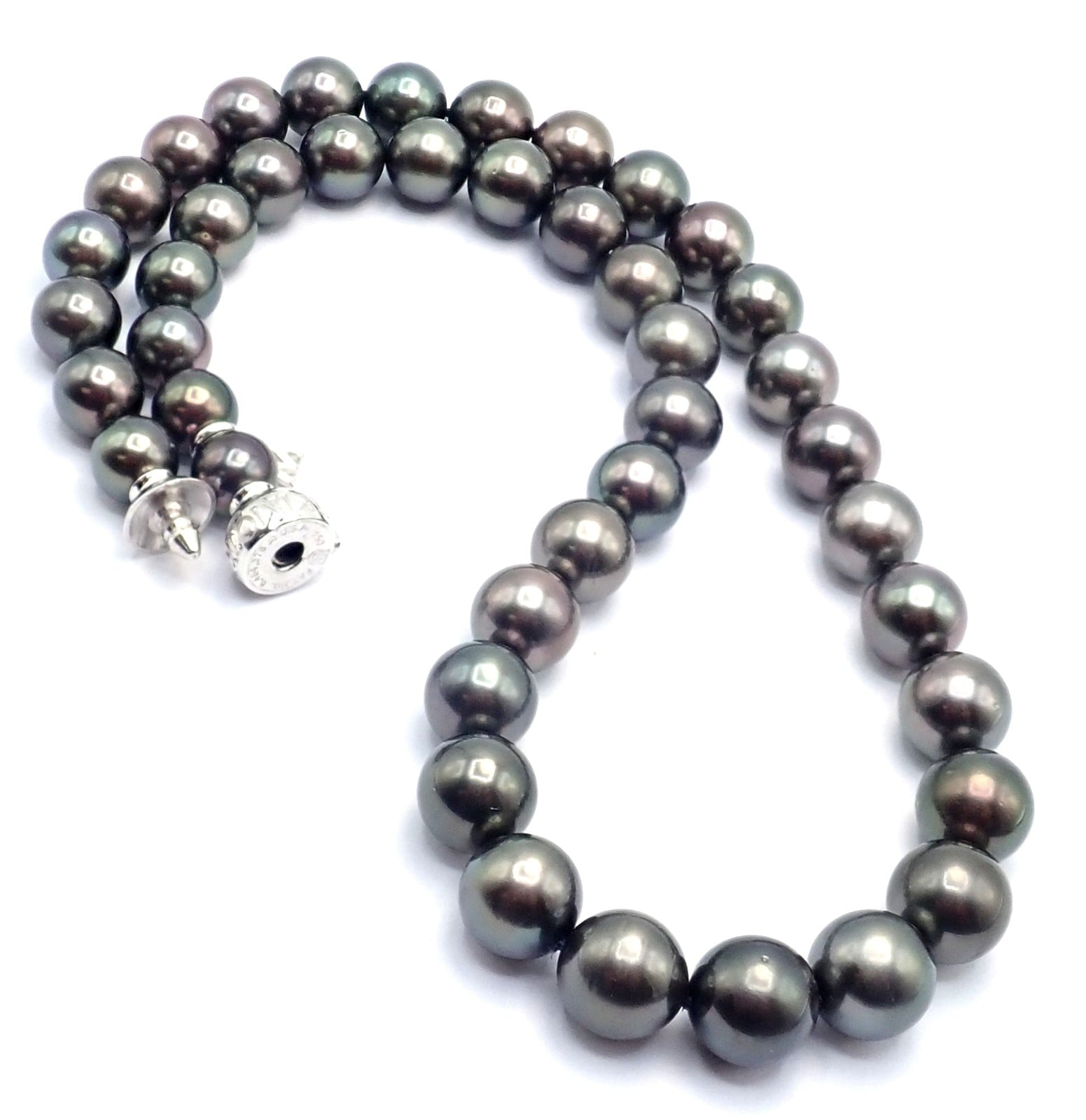Mikimoto Jewelry & Watches:Fine Jewelry:Necklaces & Pendants Mikimoto 18k White Gold Diamond Large Tahitian South Sea Pearl Strand Necklace