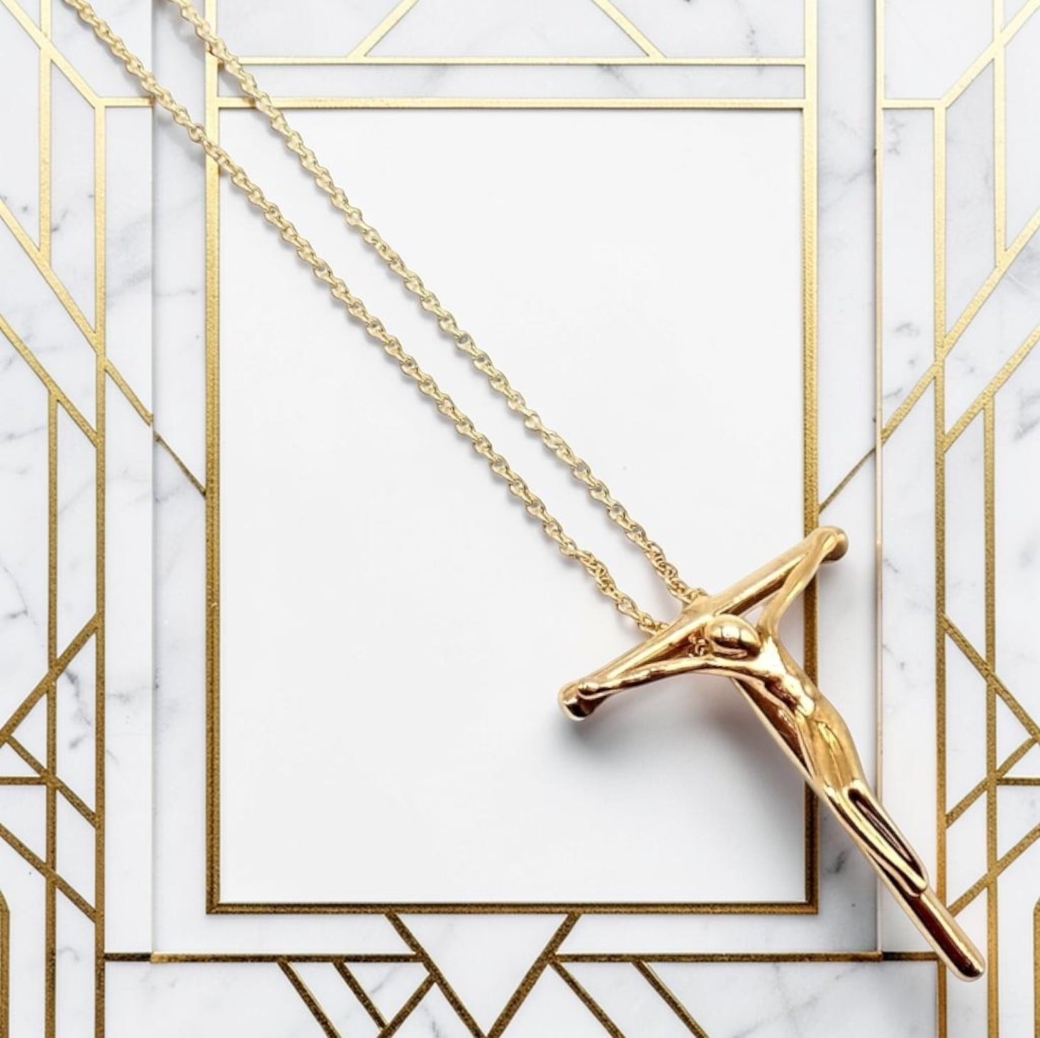 Tiffany & Co. Jewelry & Watches:Fine Jewelry:Necklaces & Pendants Vintage! Tiffany & Co Peretti 18k Gold Jesus Rosary Cross Pendant Necklace