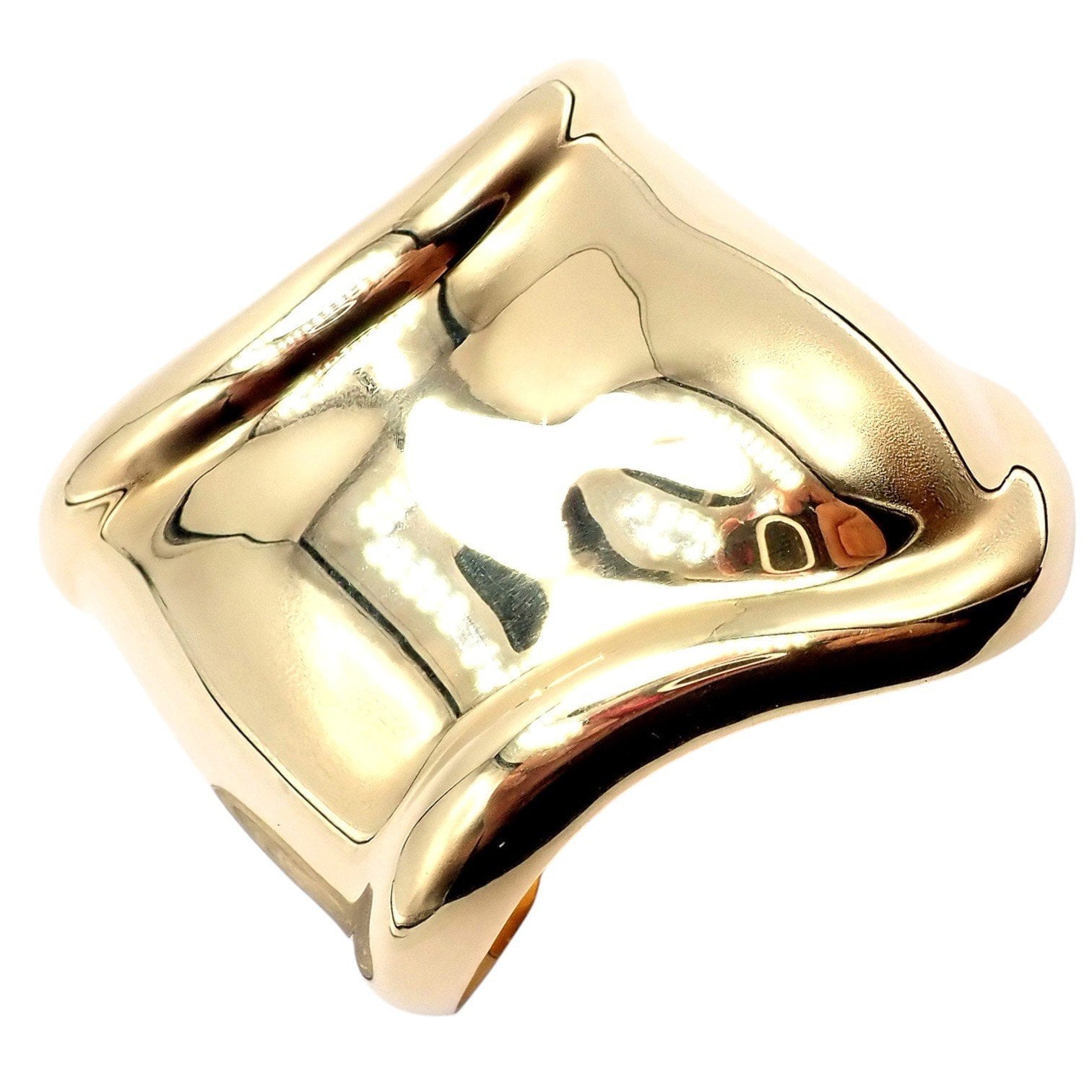 Tiffany & Co. Jewelry & Watches:Fine Jewelry:Bracelets & Charms Authentic! Tiffany & Co Peretti 18k Yellow Gold Medium Bone Cuff Bracelet 104g
