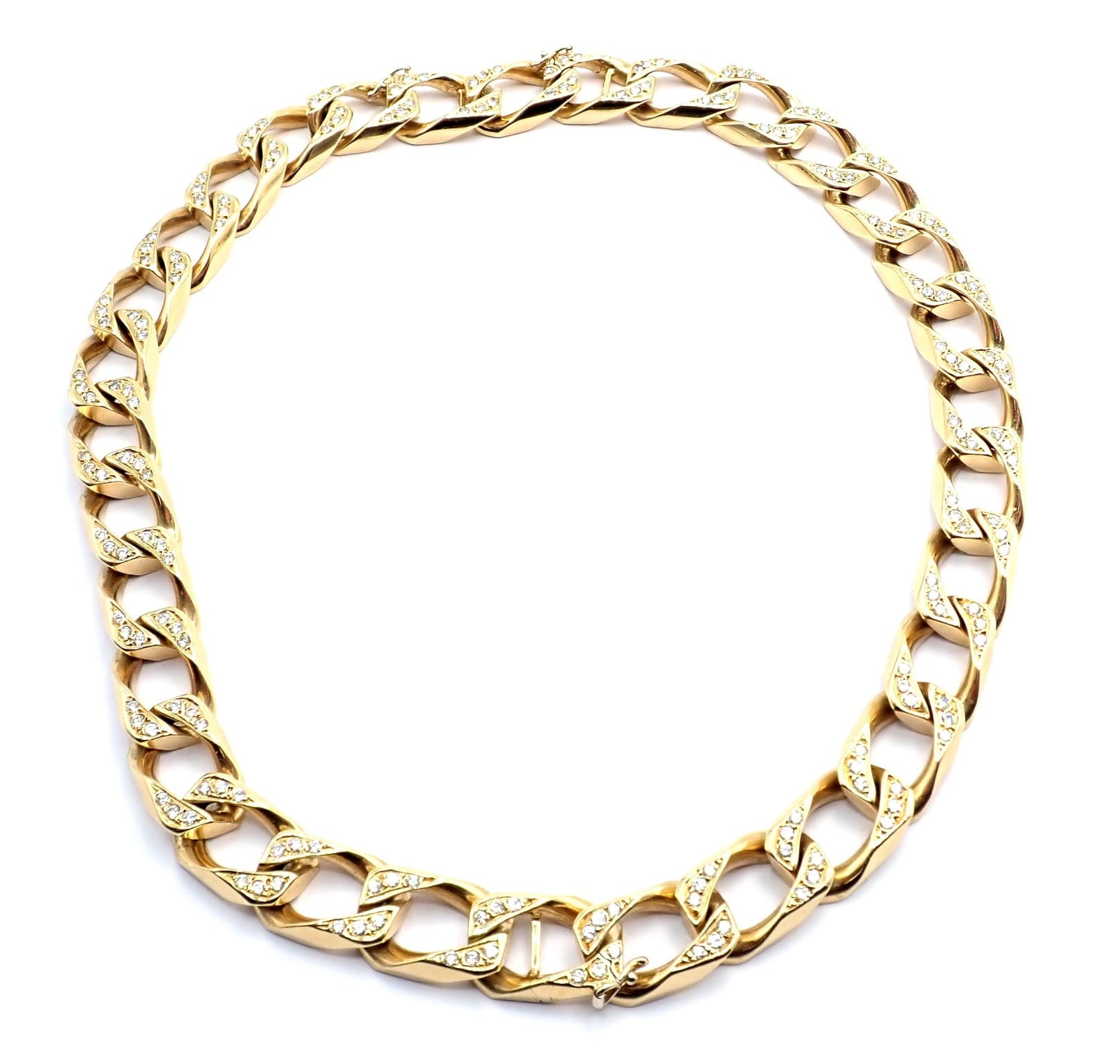 Bvlgari Jewelry & Watches:Fine Jewelry:Necklaces & Pendants Authentic! Bvlgari Bulgari 18k Yellow Gold Diamond Two Link Bracelets Necklace