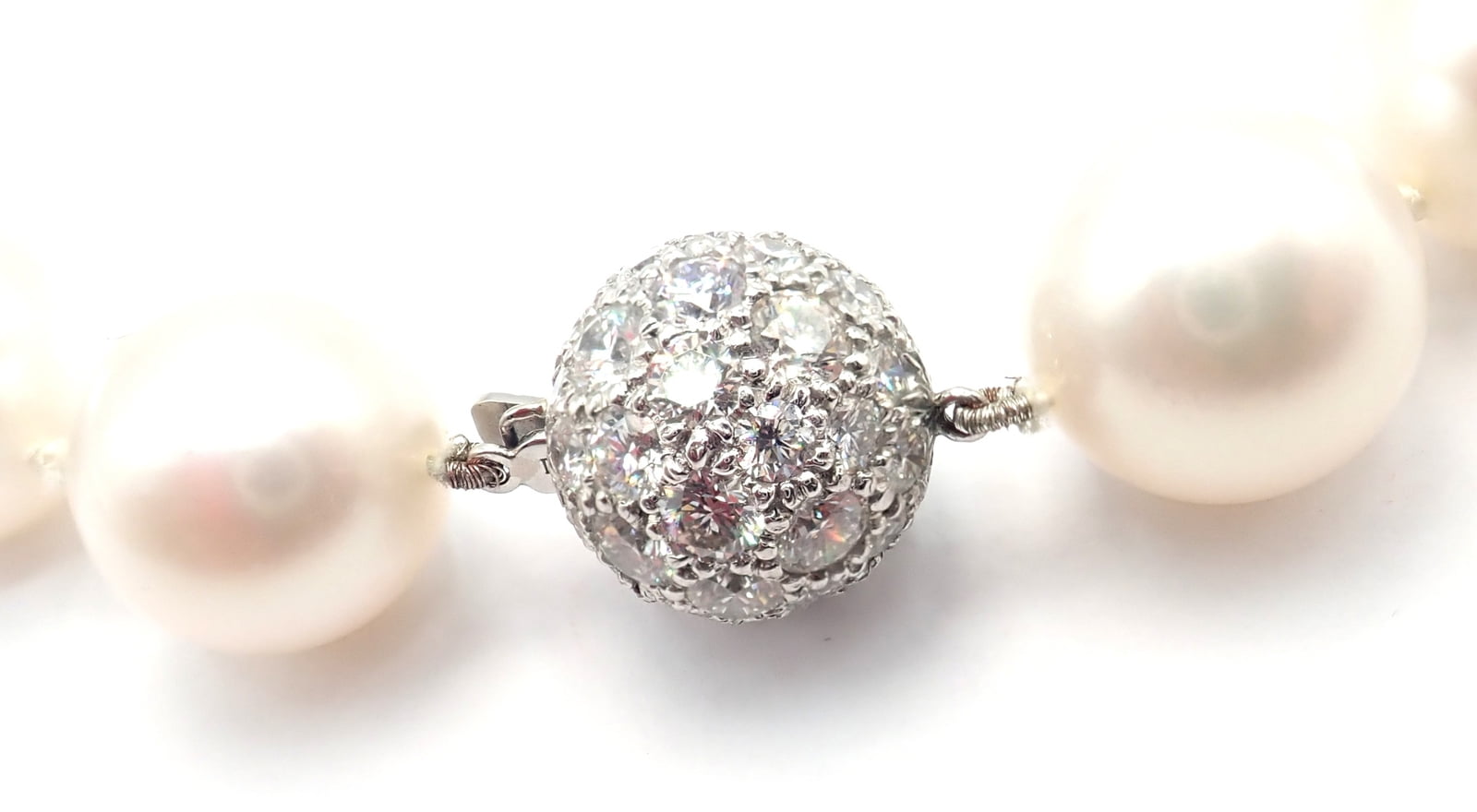 Tiffany & Co. Jewelry & Watches:Fine Jewelry:Necklaces & Pendants Authentic! Tiffany & Co Platinum Diamond South Sea Large Pearl Necklace Paper