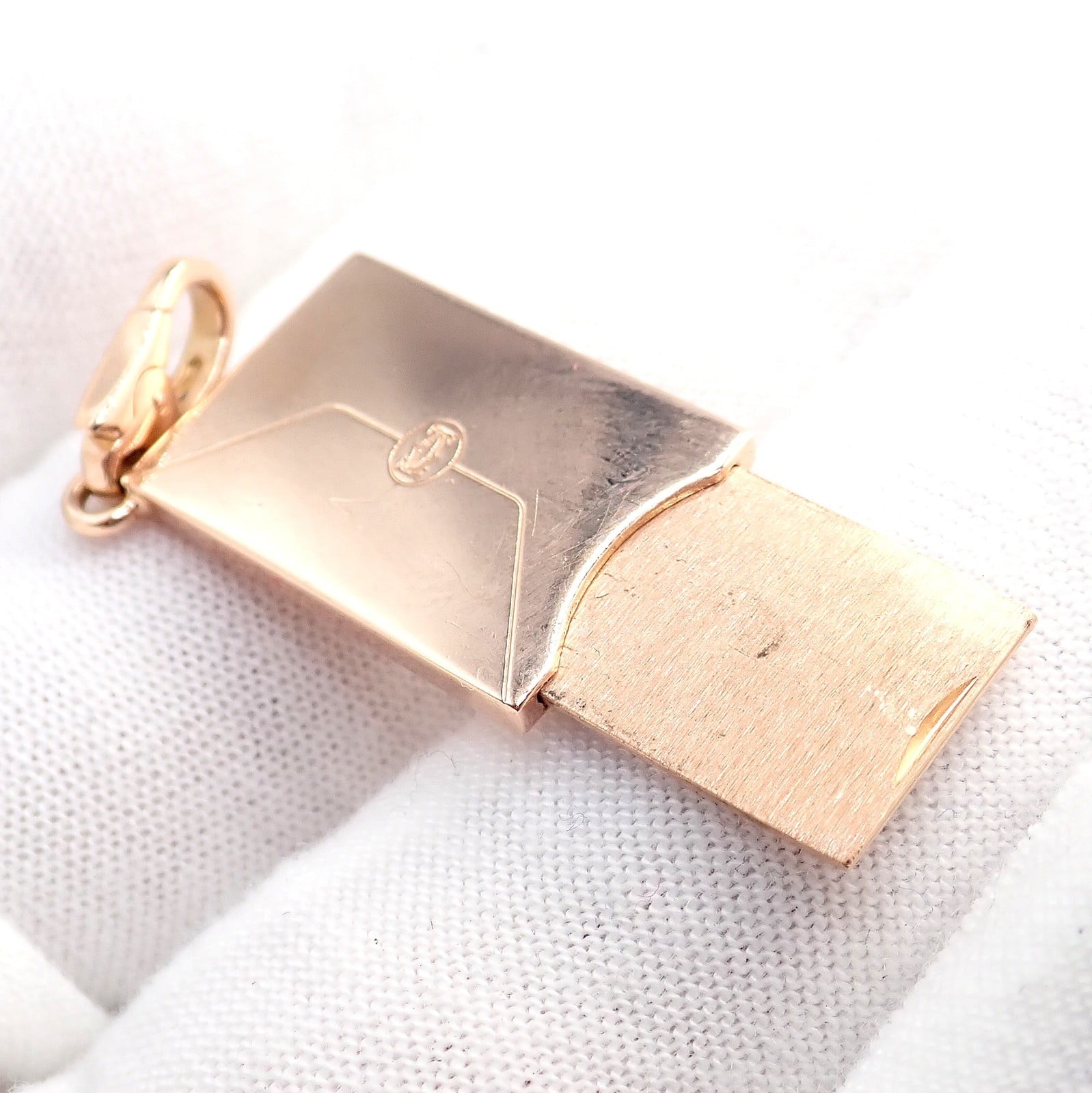 Cartier Jewelry & Watches:Fine Jewelry:Necklaces & Pendants Authentic! Cartier 18k Rose Gold Love Letter Envelope Diamond Pendant Charm