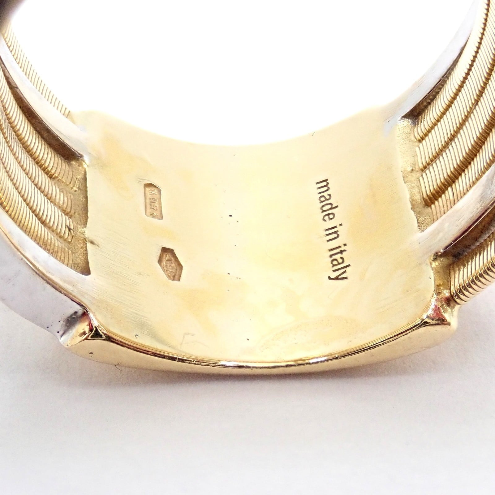 Marco Bicego Jewelry & Watches:Fine Jewelry:Rings Authentic! Marco Bicego 18k Yellow White Gold Diamond 7 Row Goa Ring sz 6.5