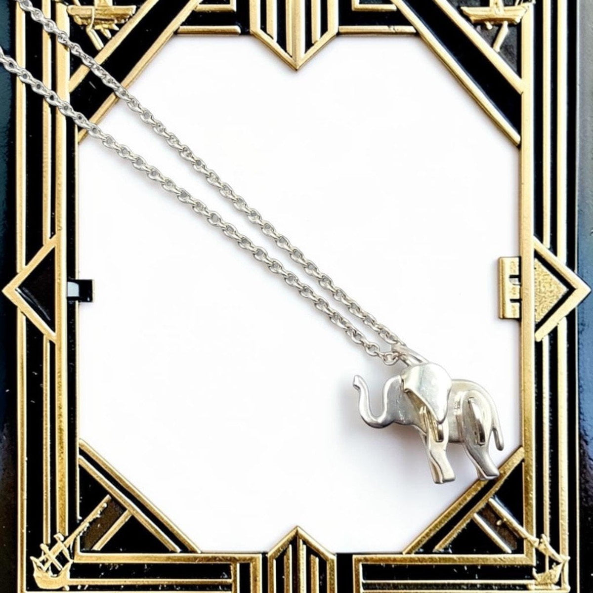 Tiffany & Co. Jewelry & Watches:Fine Jewelry:Necklaces & Pendants Rare! Tiffany & Co Silver Save The Wild Elephant Puzzle Pendant Necklace