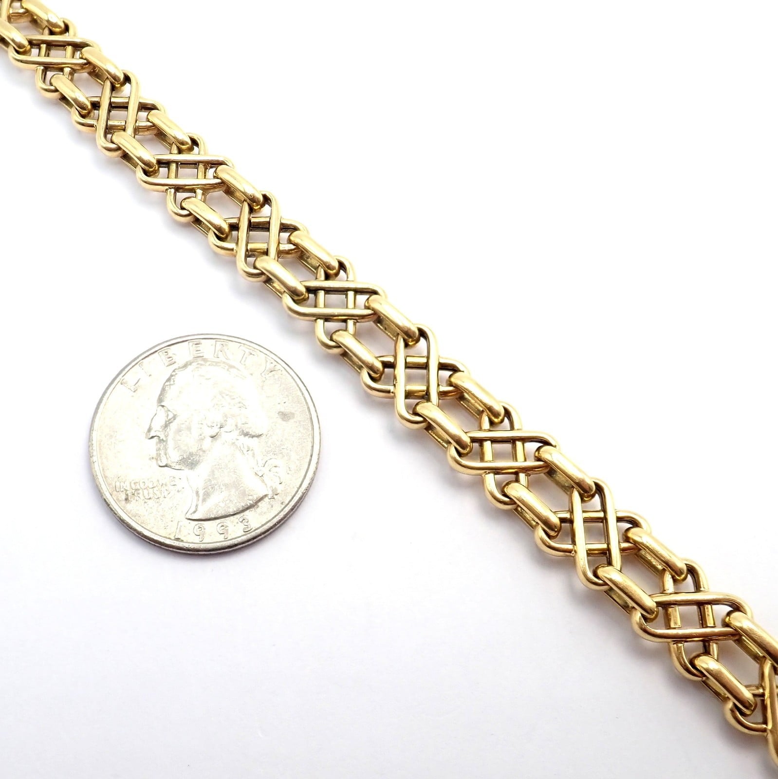 Tiffany & Co. Jewelry & Watches:Fine Jewelry:Bracelets & Charms Authentic Vintage! Tiffany & Co 18k Yellow Gold Basket Weave Bracelet