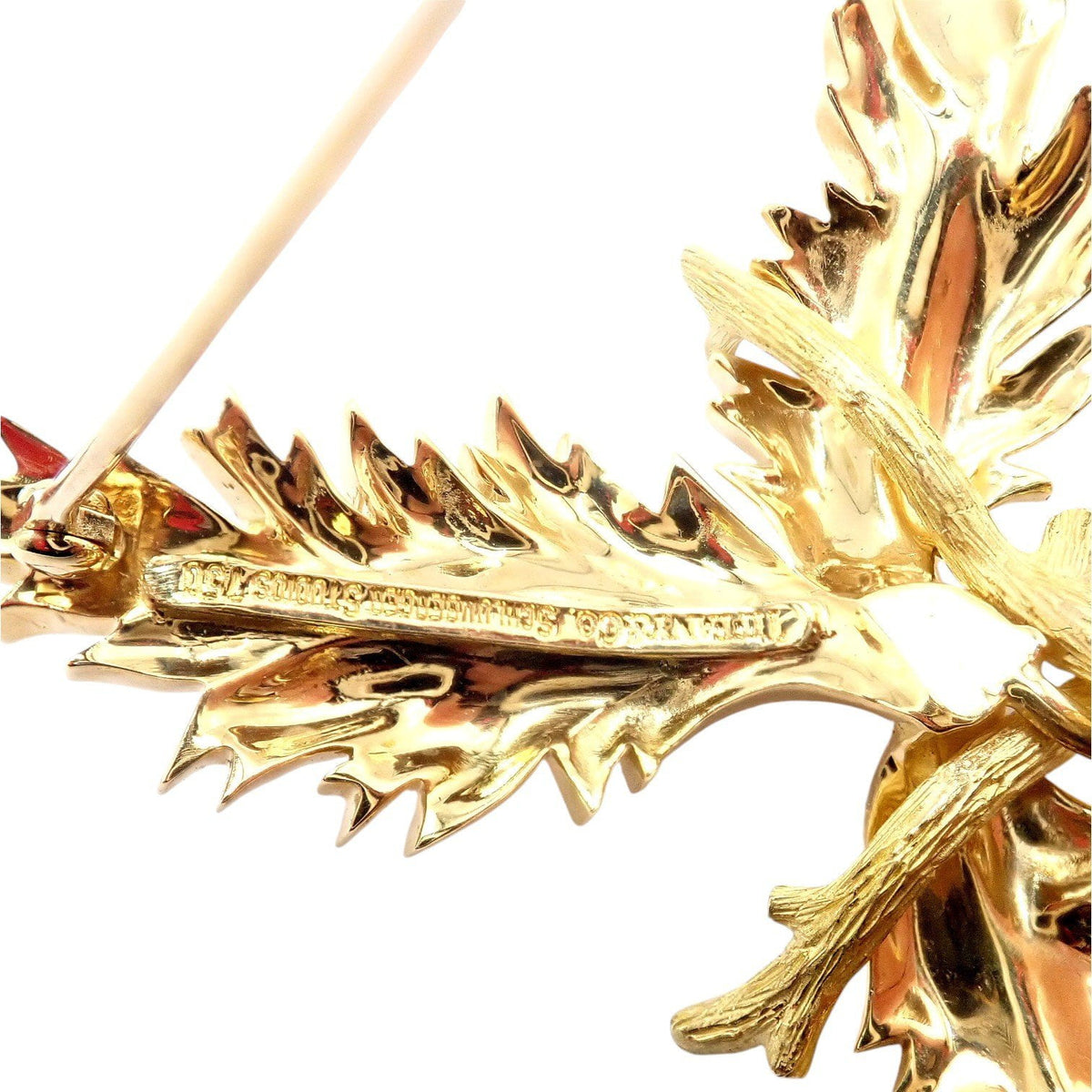 Tiffany & Co. Jewelry & Watches:Fine Jewelry:Brooches & Pins Vintage Tiffany & Co Schlumberger 18k Yellow Gold Large Leaf Brooch Pin