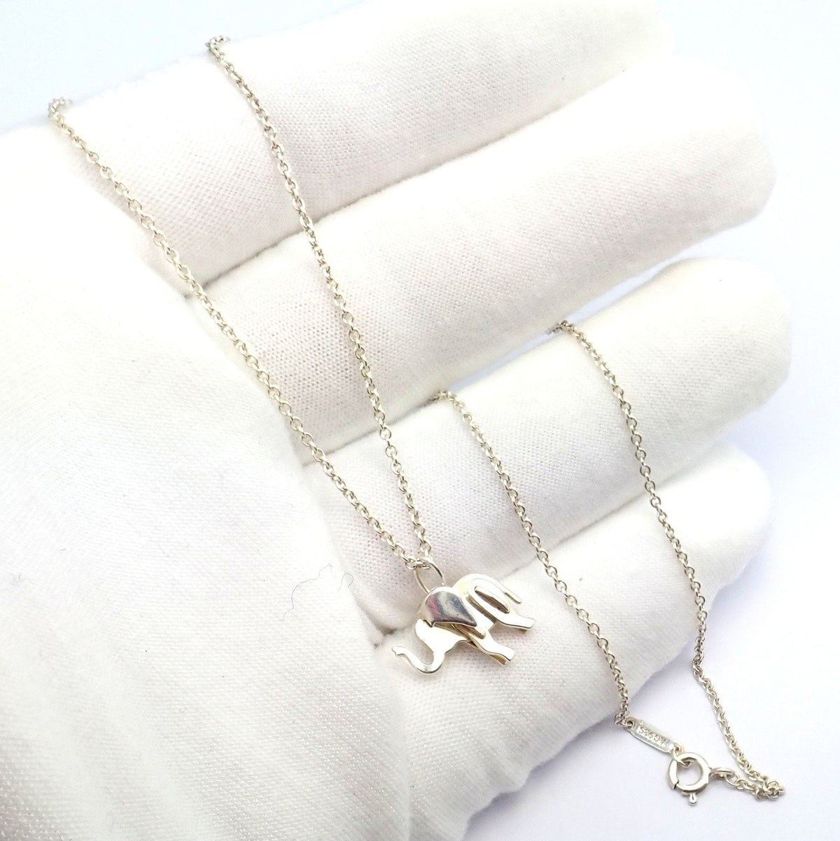 Tiffany & Co. Jewelry & Watches:Fine Jewelry:Necklaces & Pendants Rare! Tiffany & Co Silver Save The Wild Elephant Puzzle Pendant Necklace
