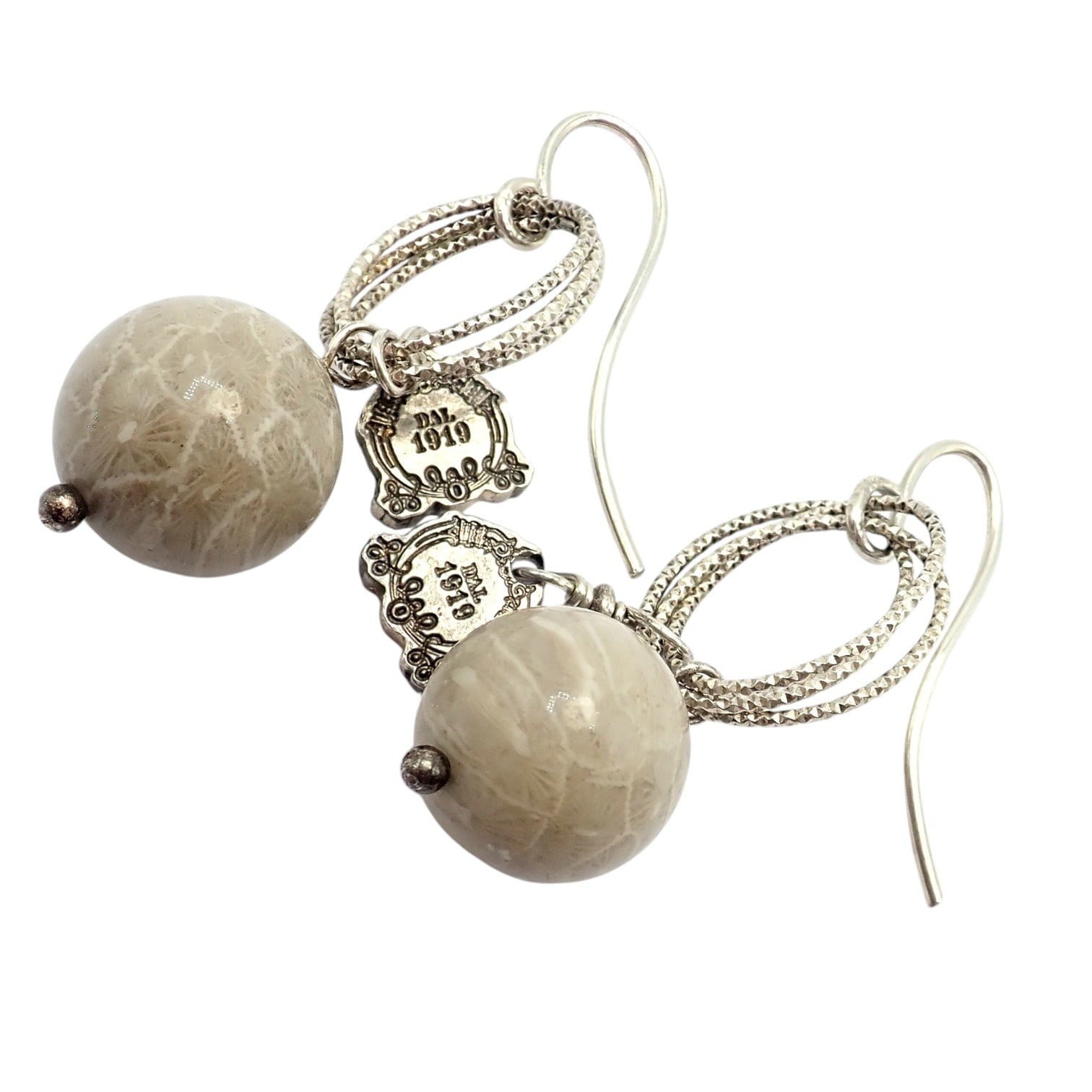 Buccellati Jewelry & Watches:Fine Jewelry:Earrings Rare! Mario Buccellati Free Time Silver Oval River Stone Earrings