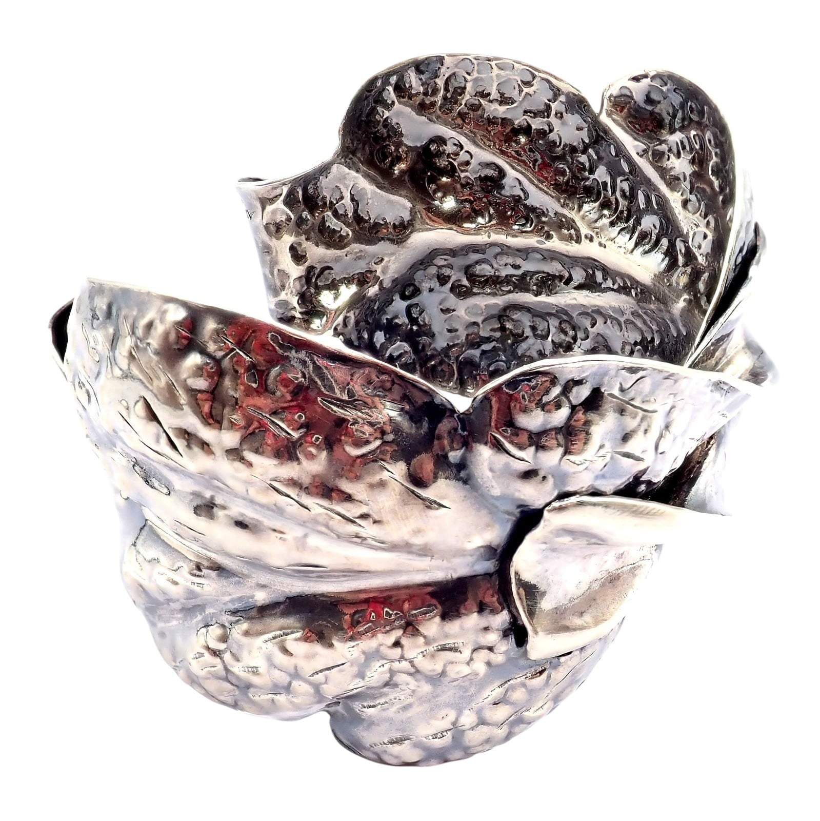 Buccellati Jewelry & Watches:Fine Jewelry:Bracelets & Charms Rare! Vintage Mario Buccellati Silver Magnolia Leaf Branch Cuff Bracelet