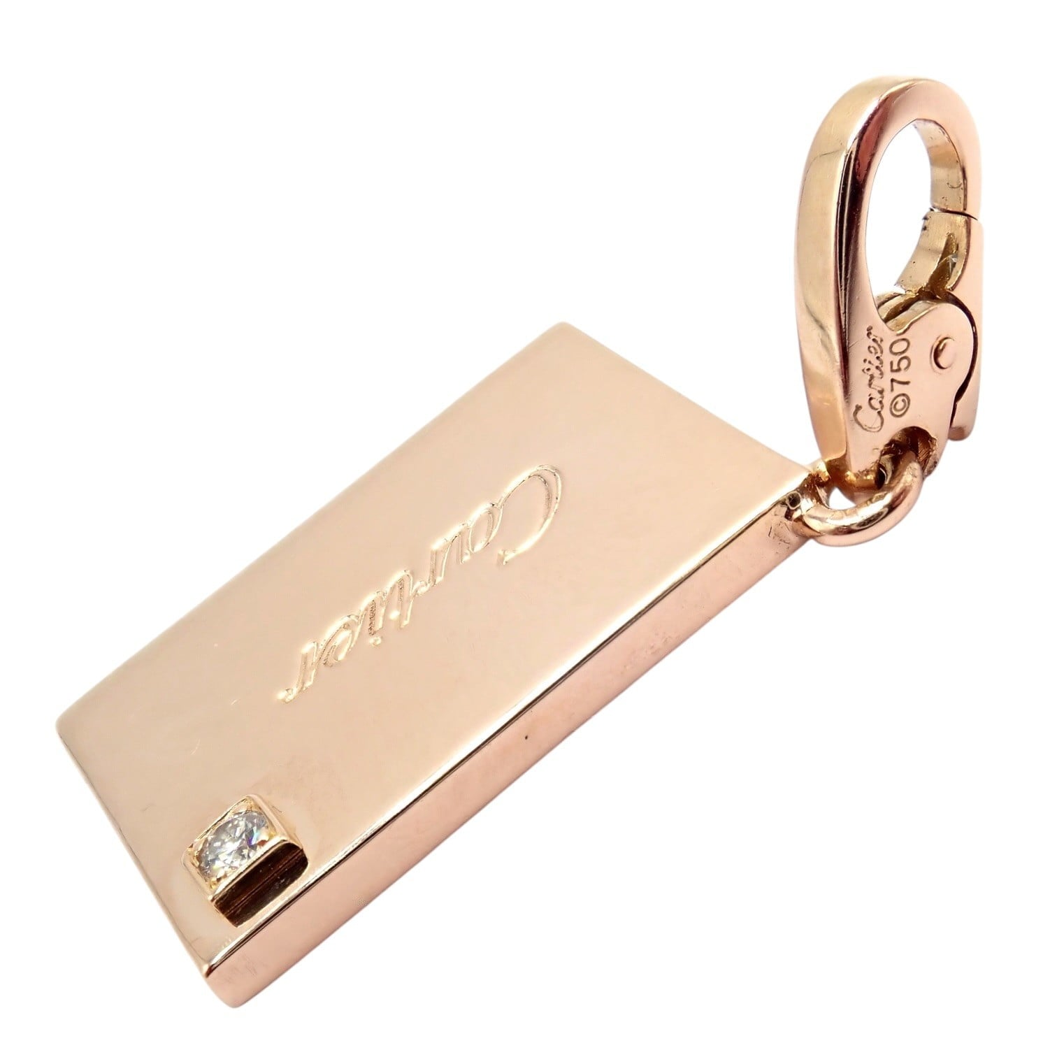 Cartier Jewelry & Watches:Fine Jewelry:Necklaces & Pendants Authentic! Cartier 18k Rose Gold Love Letter Envelope Diamond Pendant Charm