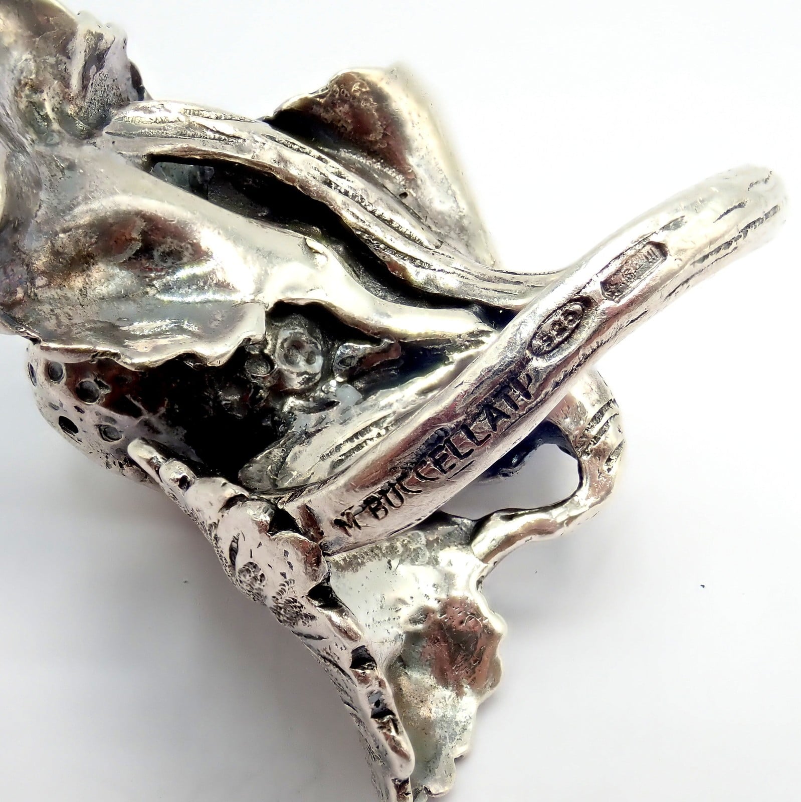 Buccellati Jewelry & Watches:Fine Jewelry:Rings Rare! Vintage Mario Buccellati Silver Strawberry Leaf Branch Ring Sz 7