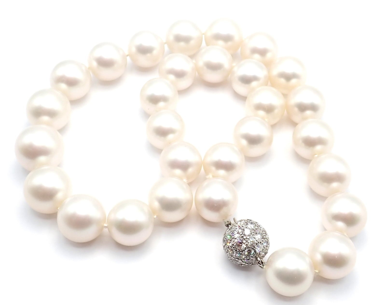 Tiffany & Co. Jewelry & Watches:Fine Jewelry:Necklaces & Pendants Authentic! Tiffany & Co Platinum Diamond South Sea Large Pearl Necklace Paper
