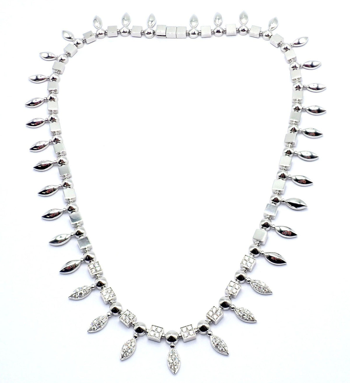 Bvlgari Jewelry & Watches:Fine Jewelry:Necklaces & Pendants Authentic! Bvlgari Bulgari 18k White Gold Lucea Diamond Choker Necklace