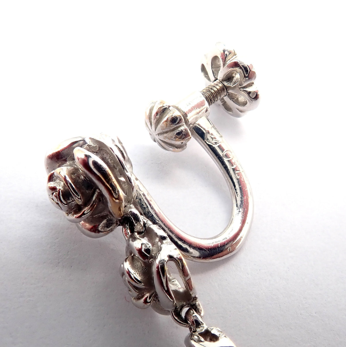Carrera y Carrera Jewelry & Watches:Fine Jewelry:Earrings Rare! Carrera Y Carrera CyC 18k White Gold Pink Stone Rose Unique Earrings