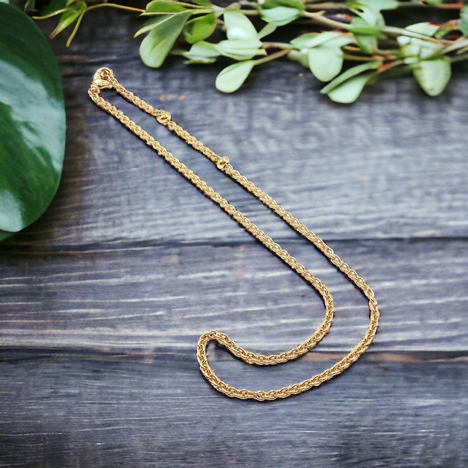Authentic! Bvlgari Bulgari 18k Yellow Gold 19.5" Link Chain Necklace | Fortrove