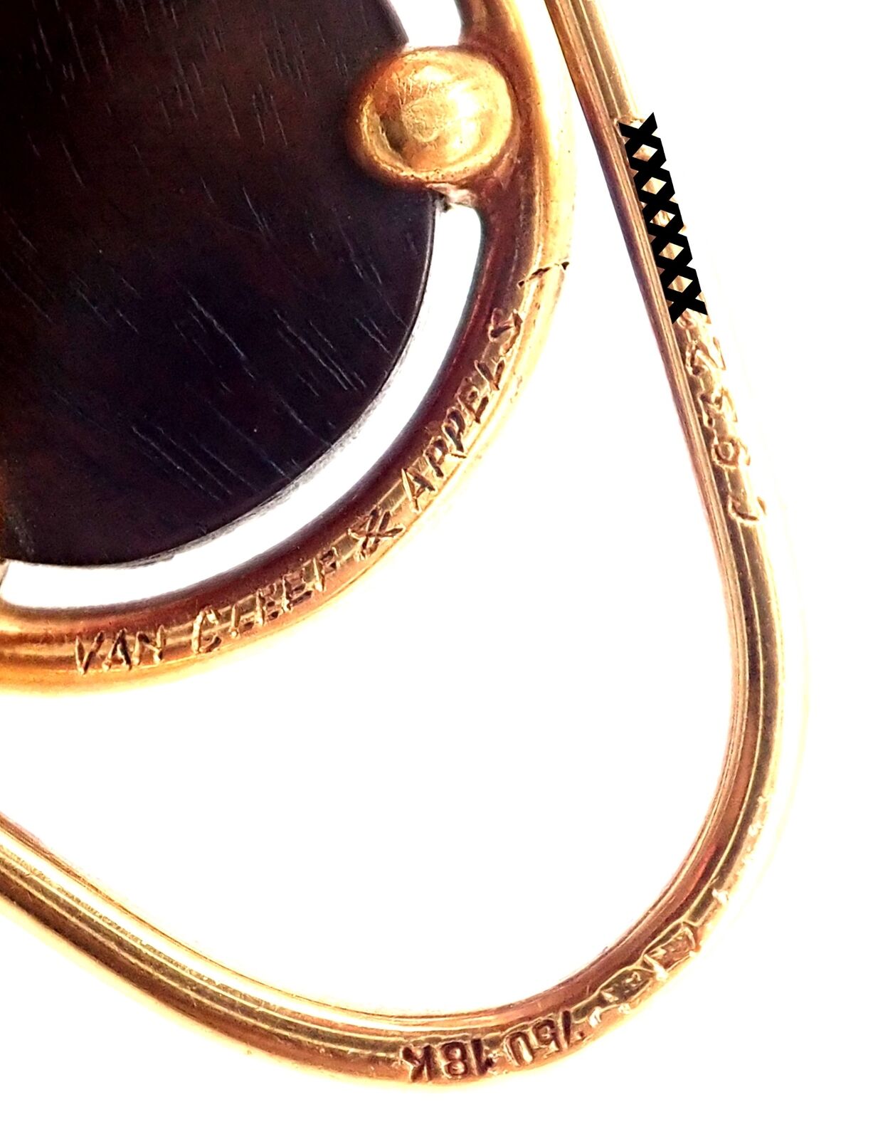 Vintage! Authentic Van Cleef & Arpels 18k Yellow Gold LetterWood Money Clip | Fortrove