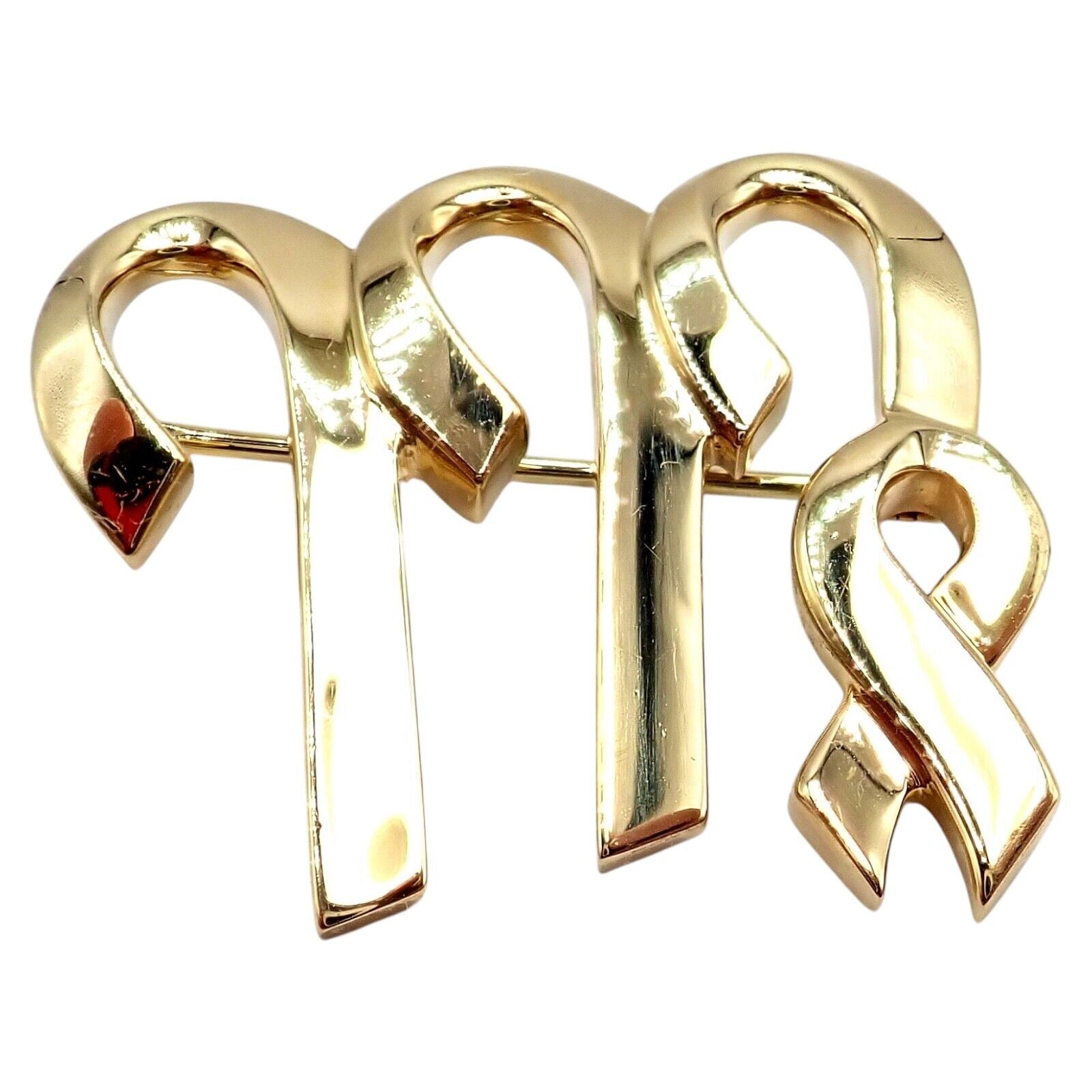 Authentic! Tiffany & Co Paloma Picasso 18k Yellow Gold Zodiac Virgo Pin Brooch | Fortrove