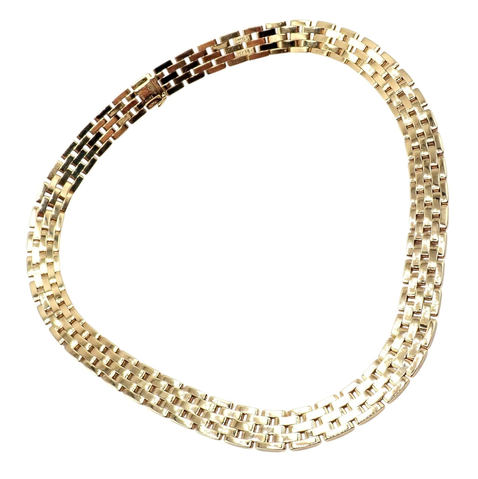 Cartier Jewelry & Watches:Fine Jewelry:Necklaces & Pendants Cartier 5 Row Maillon Panther Panthere 18k Yellow Gold 20" Long Necklace Paper