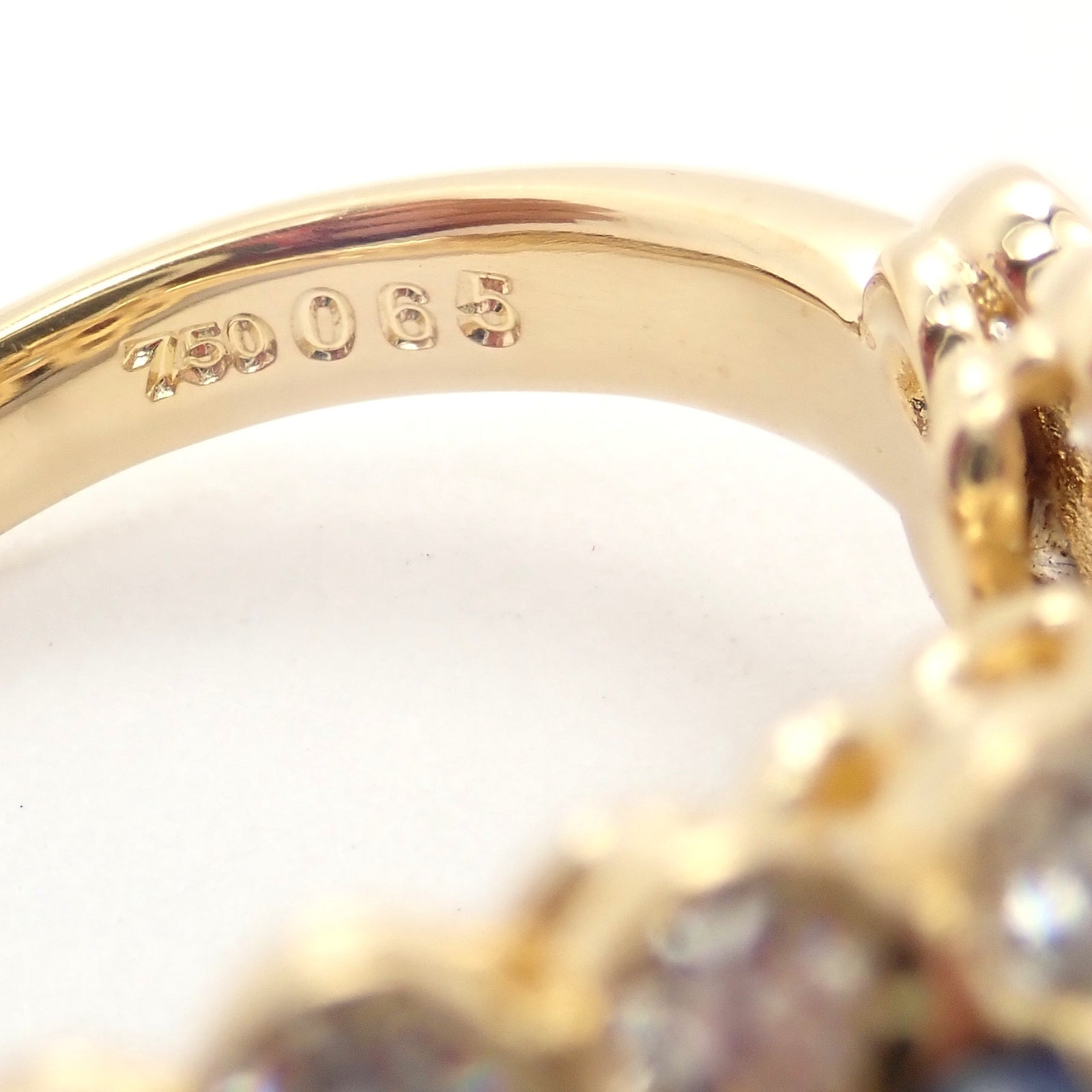 Christian Dior Jewelry & Watches:Fine Jewelry:Rings Rare! Authentic Christian Dior 18k Yellow Gold Ruby Emerald Diamond Flower Ring