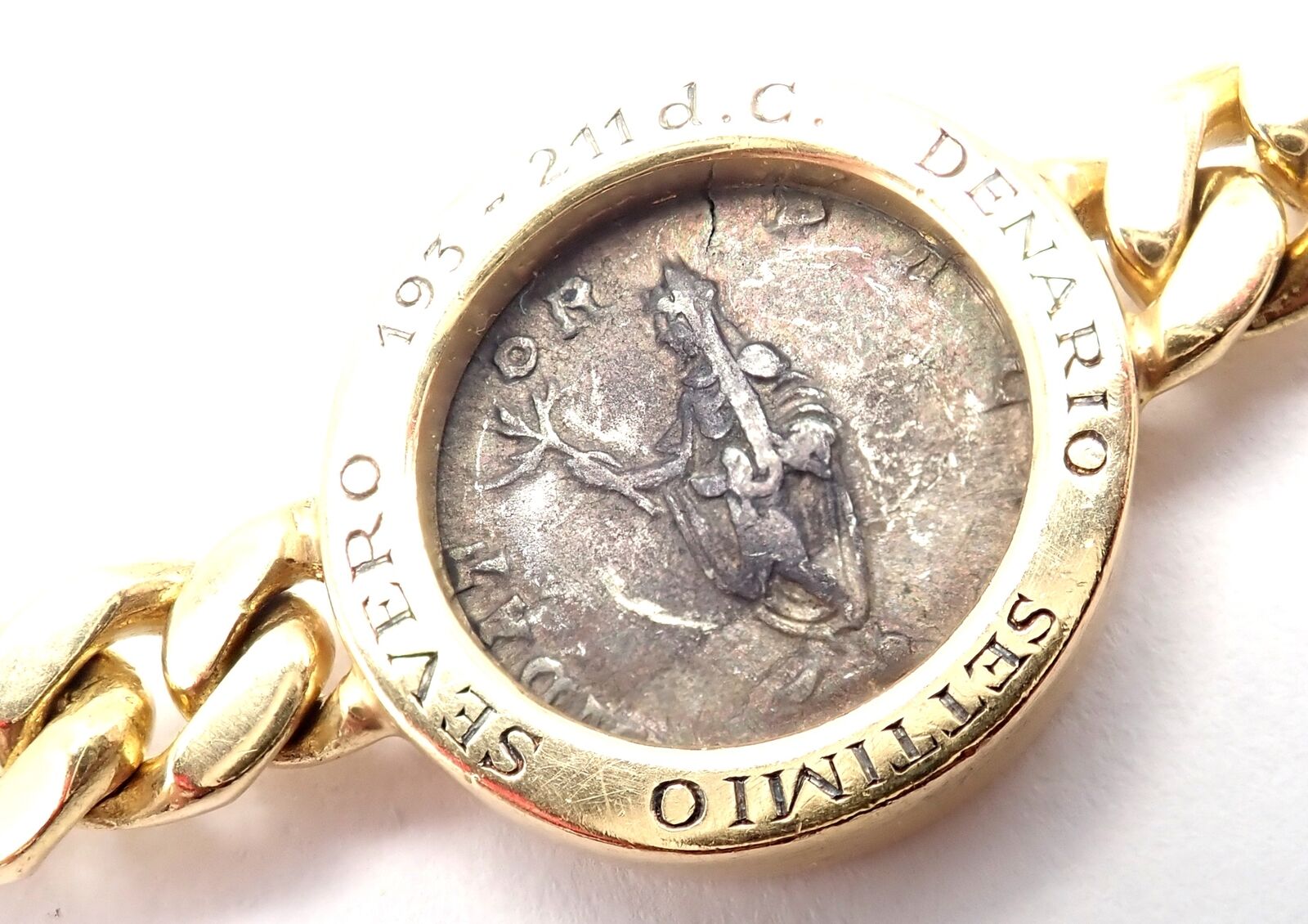 Vintage! Bvlgari Bulgari 18k Yellow Gold 7 Antique Coin Monete Link Necklace | Fortrove