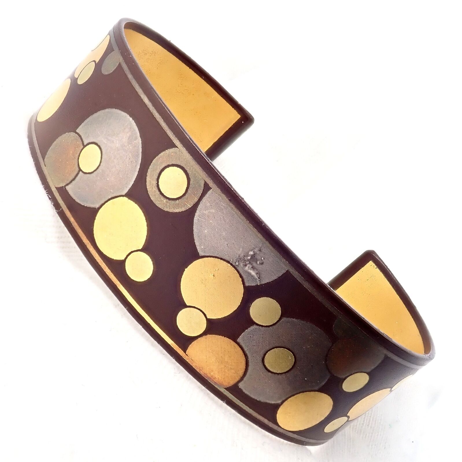 Rare! Vintage Tiffany & Co. Angela Cummings Black Iron 24k Gold Cuff Bracelet | Fortrove
