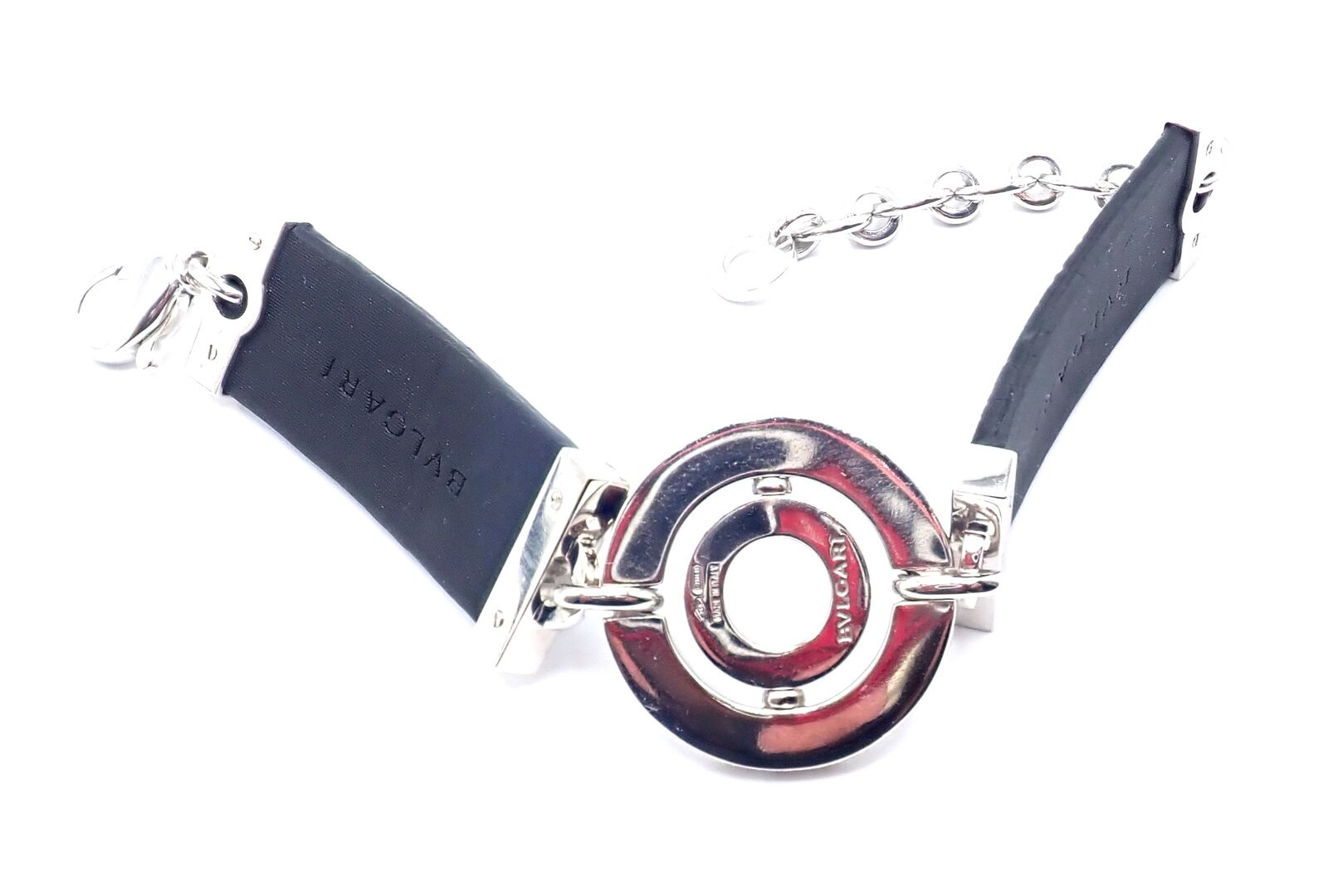 Authentic! Bvlgari Bulgari Astrale 18k White Gold Diamond Shagreen Bracelet | Fortrove