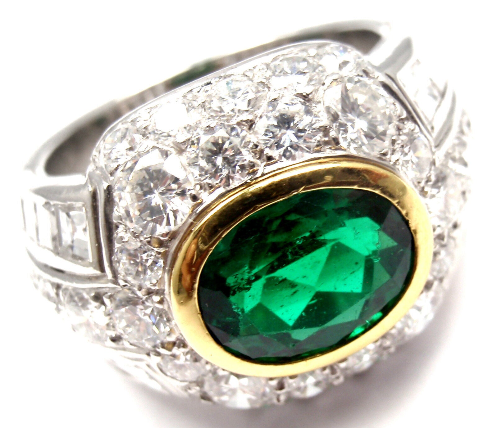Rare! Authentic Patek Philippe Platinum Diamond Emerald Ring Certificate | Fortrove