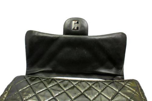 Chanel Clothing, Shoes & Accessories:Women:Women's Bags & Handbags 2008 Chanel Classic Jumbo Quilted Patent Leather Rare Olive Green Handbag Purse