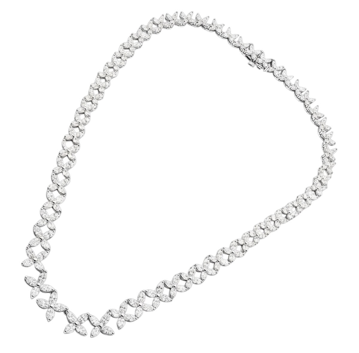 Tiffany & Co. Jewelry & Watches:Fine Jewelry:Necklaces & Pendants Authentic Tiffany & Co Victoria Platinum Graduated Marque Shape Diamond Necklace