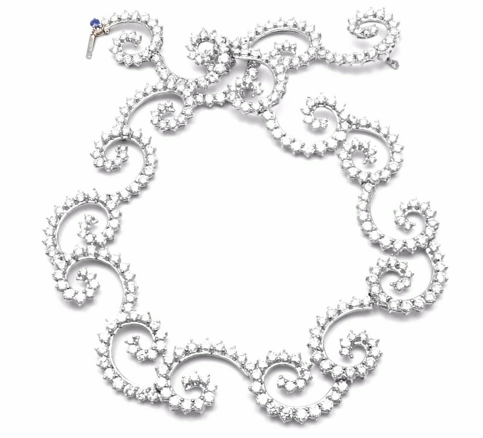 Rare! Authentic Angela Cummings Platinum 34ct Diamond Necklace 1995 | Fortrove