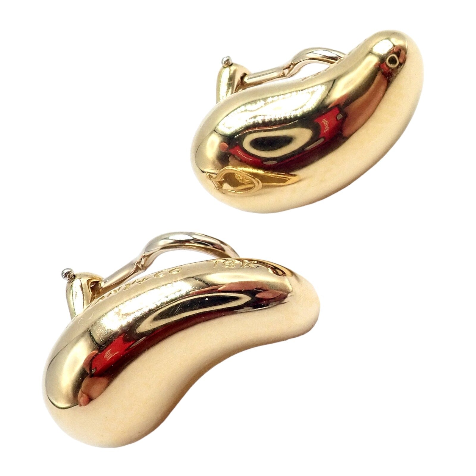 Authentic Tiffany & Co Peretti 18k Yellow Gold Teardrop Earrings | Fortrove