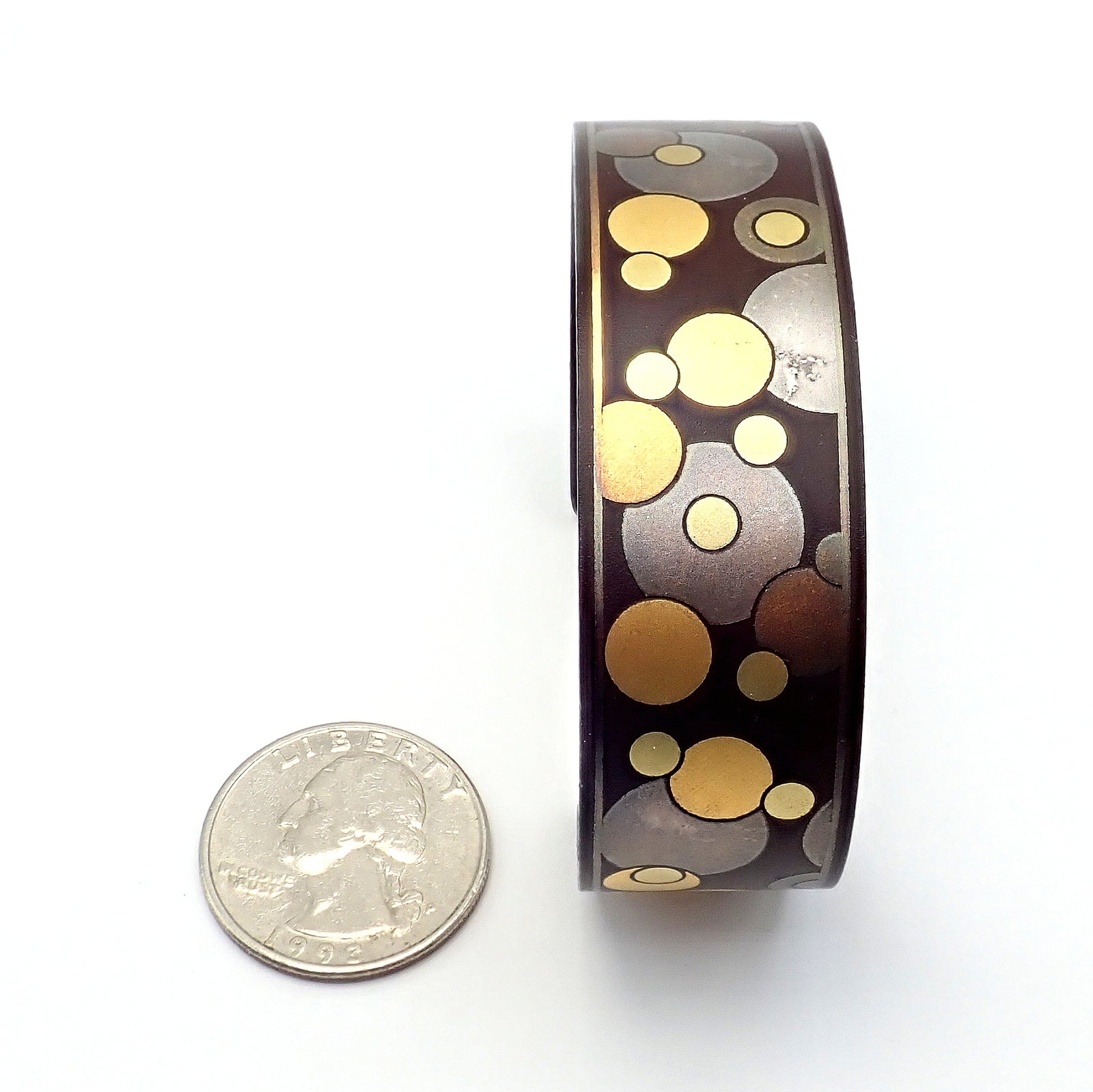 Rare! Vintage Tiffany & Co. Angela Cummings Black Iron 24k Gold Cuff Bracelet | Fortrove