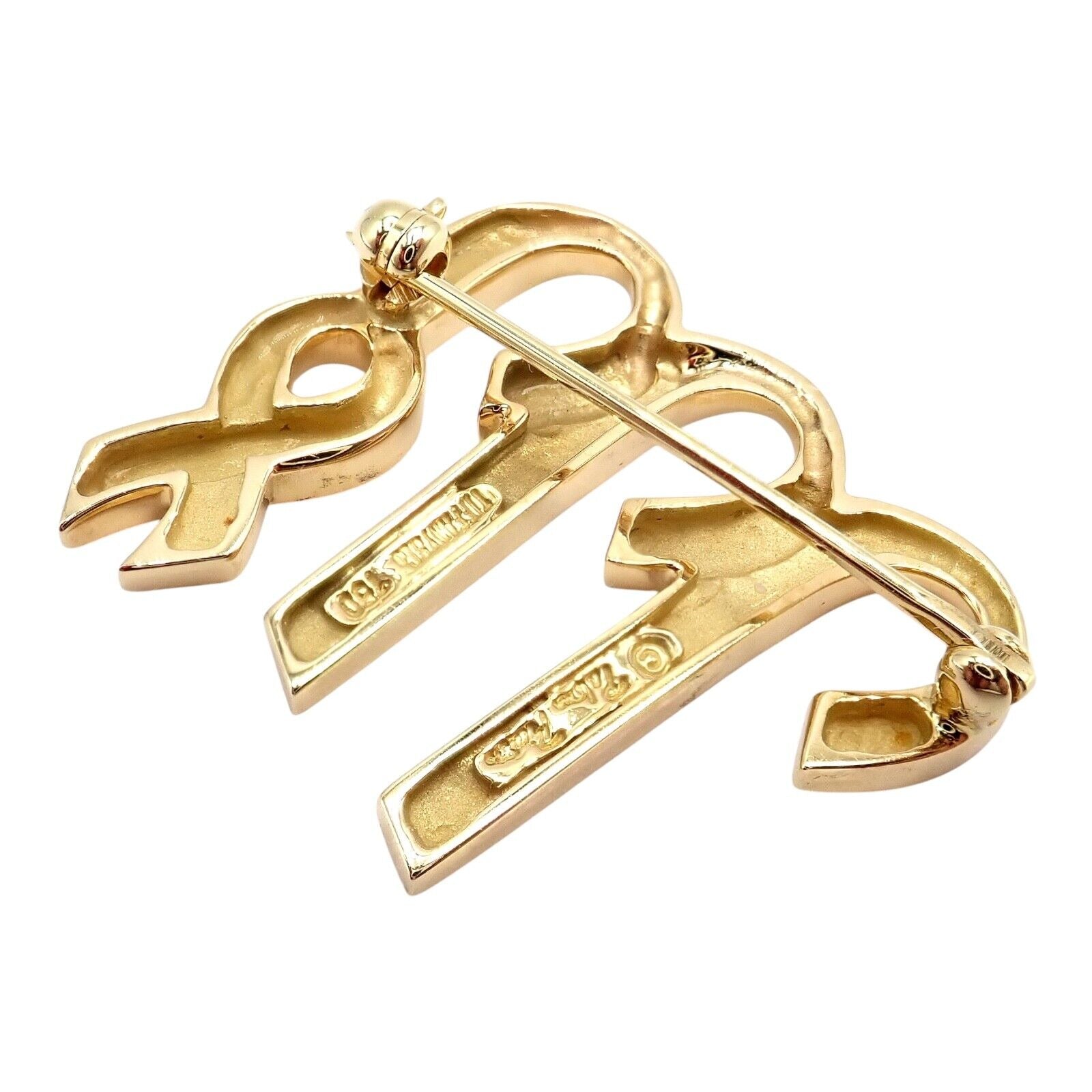 Authentic! Tiffany & Co Paloma Picasso 18k Yellow Gold Zodiac Virgo Pin Brooch | Fortrove