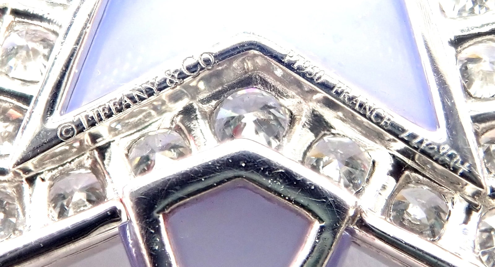 Tiffany & Co. Jewelry & Watches:Fine Jewelry:Necklaces & Pendants Authentic! Tiffany & Co Platinum Diamond Blue Chalcedony Star Pendant Necklace