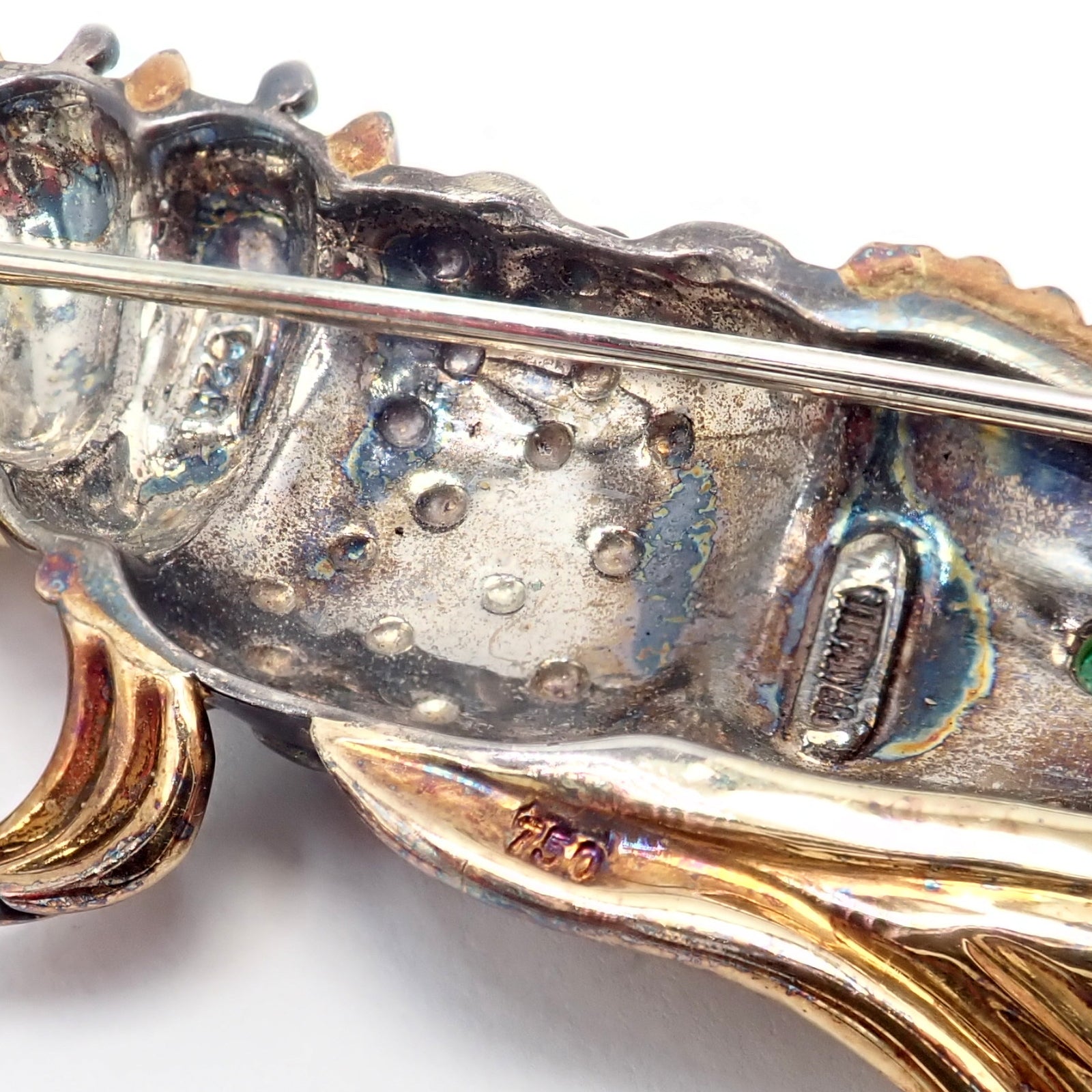 Vintage! Tiffany & Co Silver + 18k Yellow Gold Jumbo Prawn Shrimp Pin Brooch | Fortrove