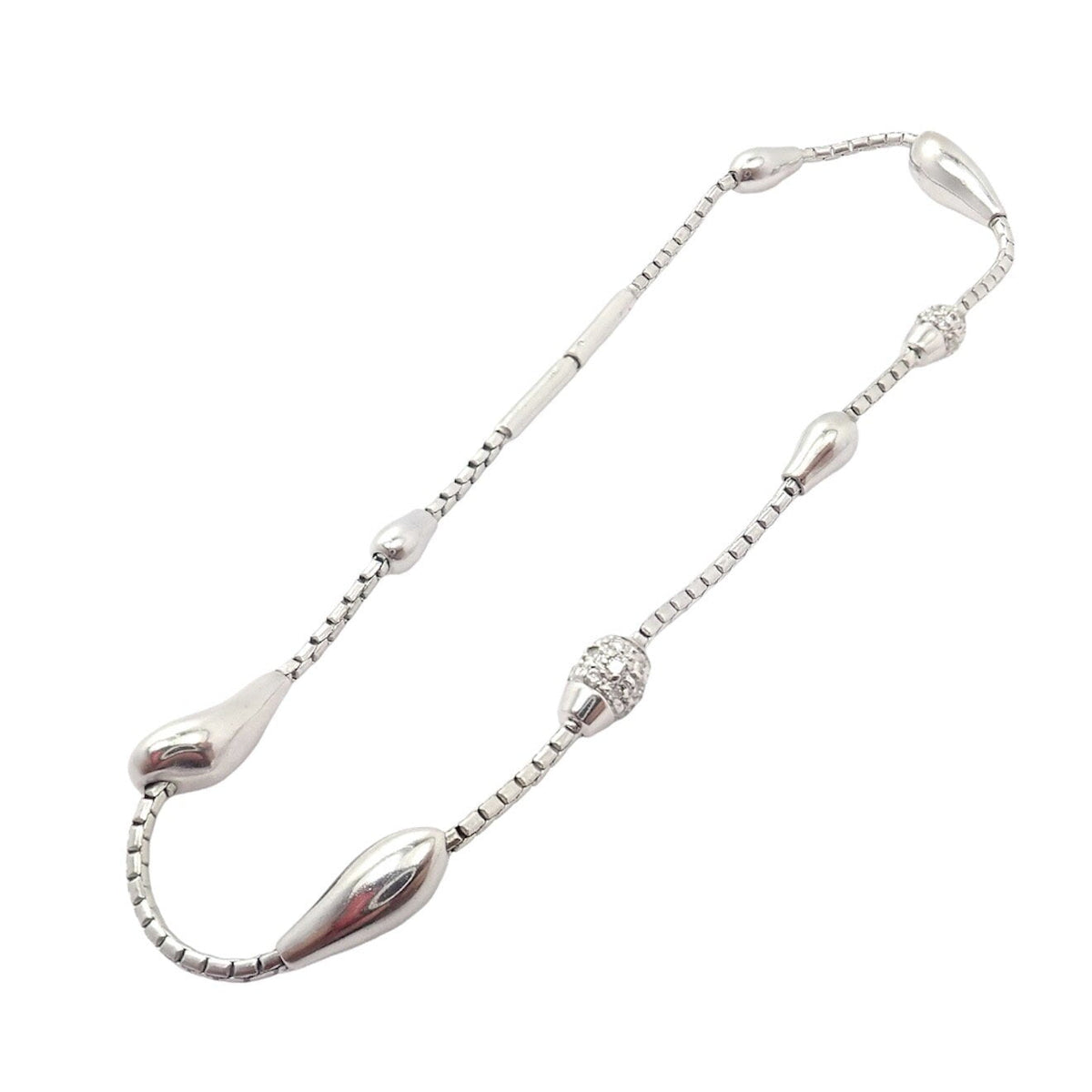 H. Stern Jewelry & Watches:Fine Jewelry:Bracelets & Charms Rare Authentic H. Stern 18k White Gold Diamond Teardrop Bracelet