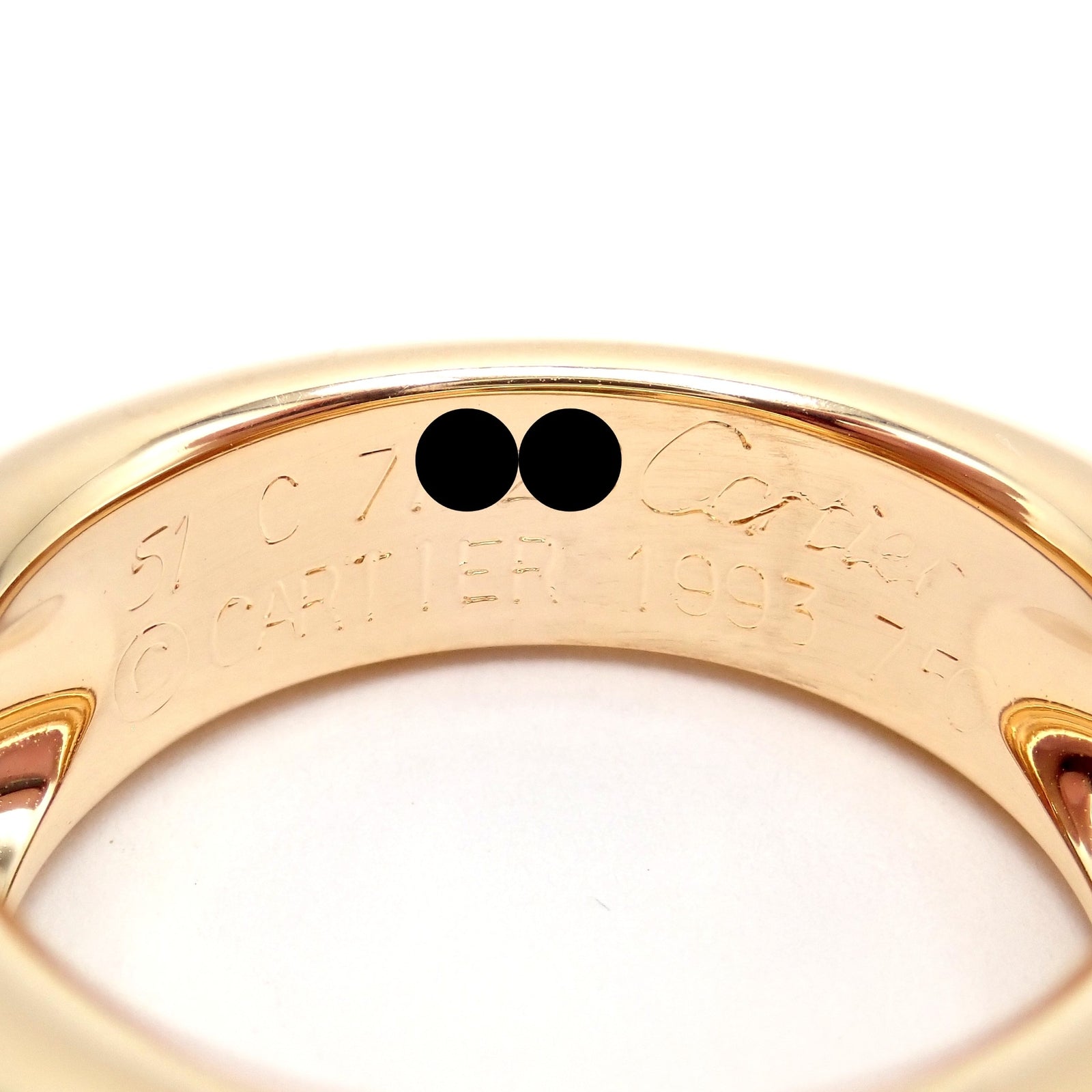 Authentic! Cartier 18k Yellow Gold Citrine Wide Large Ellipse Band Ring Size 5.5 | Fortrove