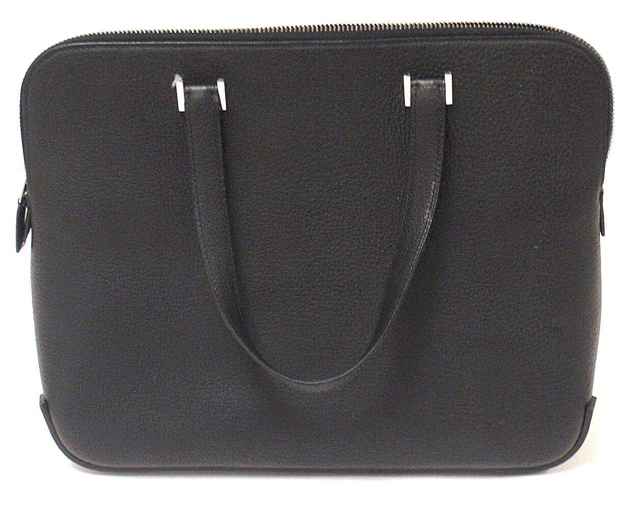 EXCELLENT CONDITION HERMES BLACK CHEVRE LEATHER ESCAPADE HANDBAG | Fortrove
