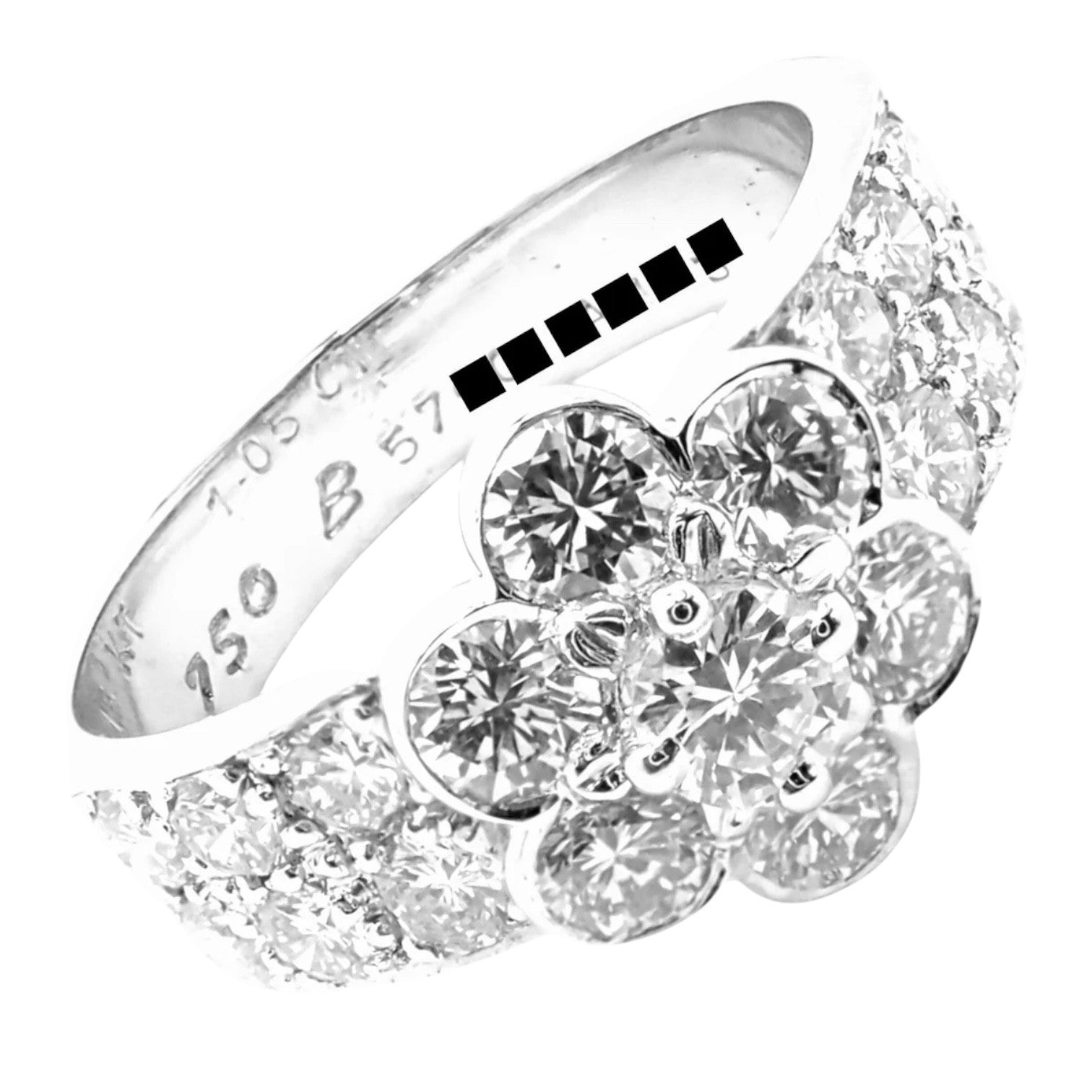 Van Cleef & Arpels Jewelry & Watches:Fine Jewelry:Rings Authentic! Van Cleef & Arpels 18k White Gold Diamond Fleurette Flower Ring