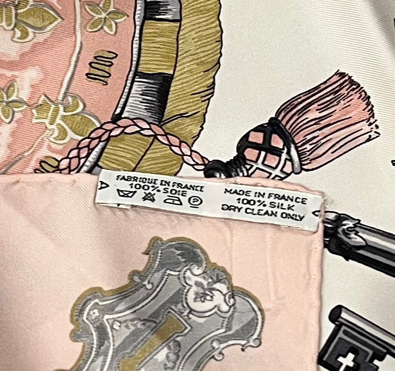 Authentic RARE! Hermes Les Cles Key Vintage 90cm Silk Scarf | Fortrove