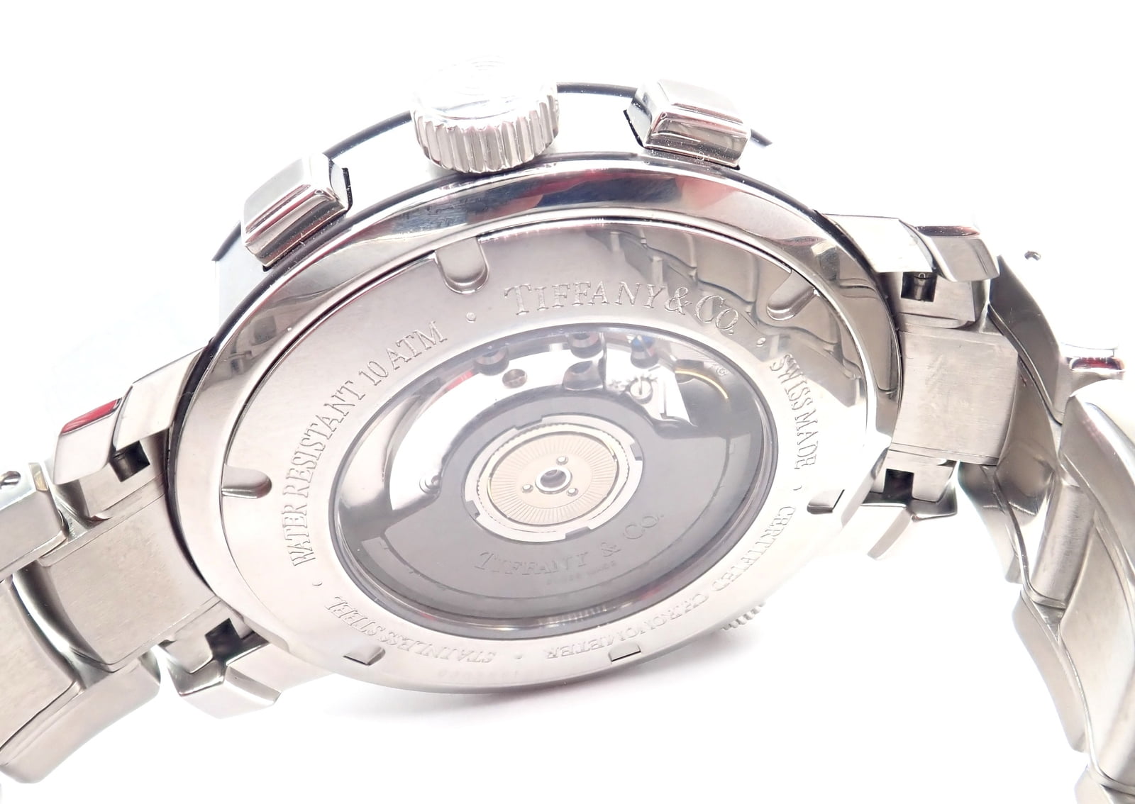 Tiffany & Co Jewelry & Watches:Watches, Parts & Accessories:Watches:Wristwatches Authentic! Tiffany & Co Mark T-57 Stainless Steel Chronograph Automatic Watch