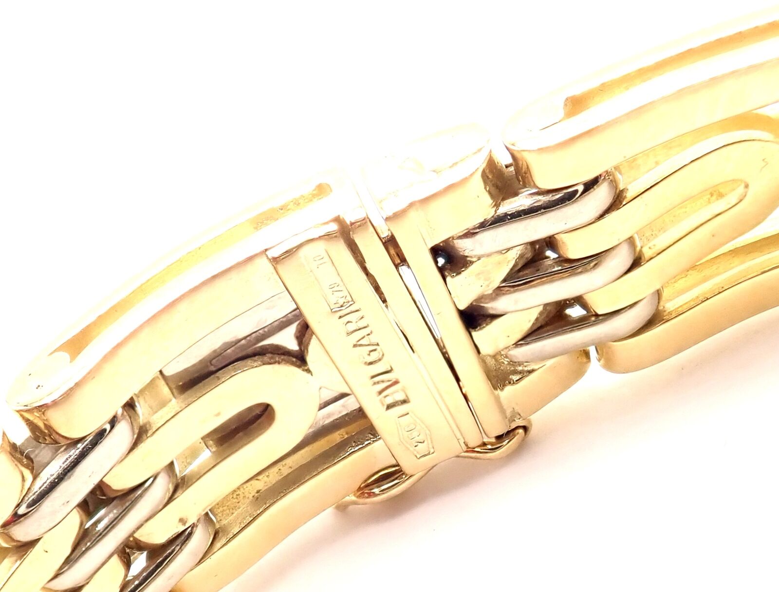 Authentic! Vintage Bvlgari Bulgari 18k Yellow Gold Link Bracelet | Fortrove