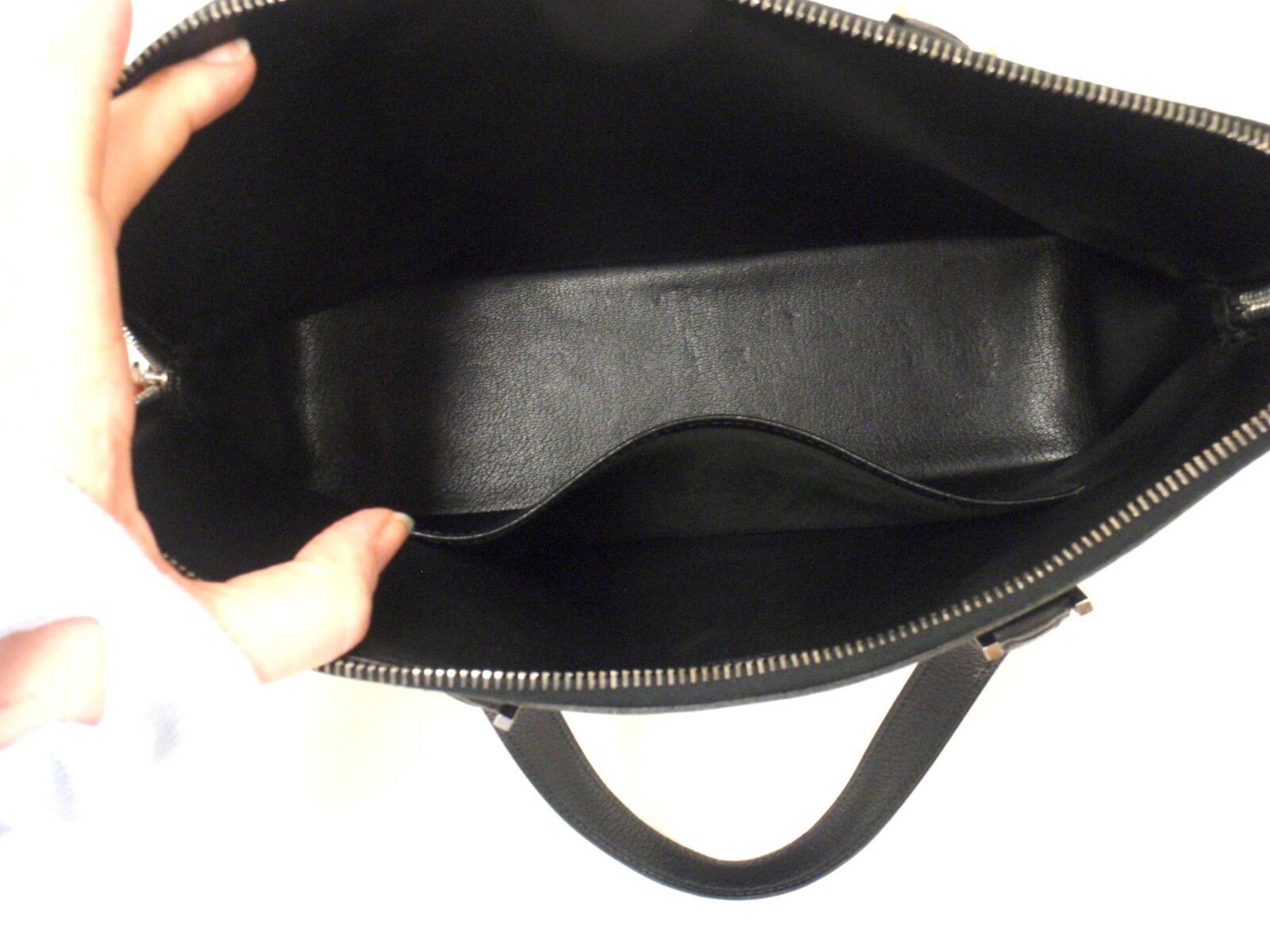 EXCELLENT CONDITION HERMES BLACK CHEVRE LEATHER ESCAPADE HANDBAG | Fortrove