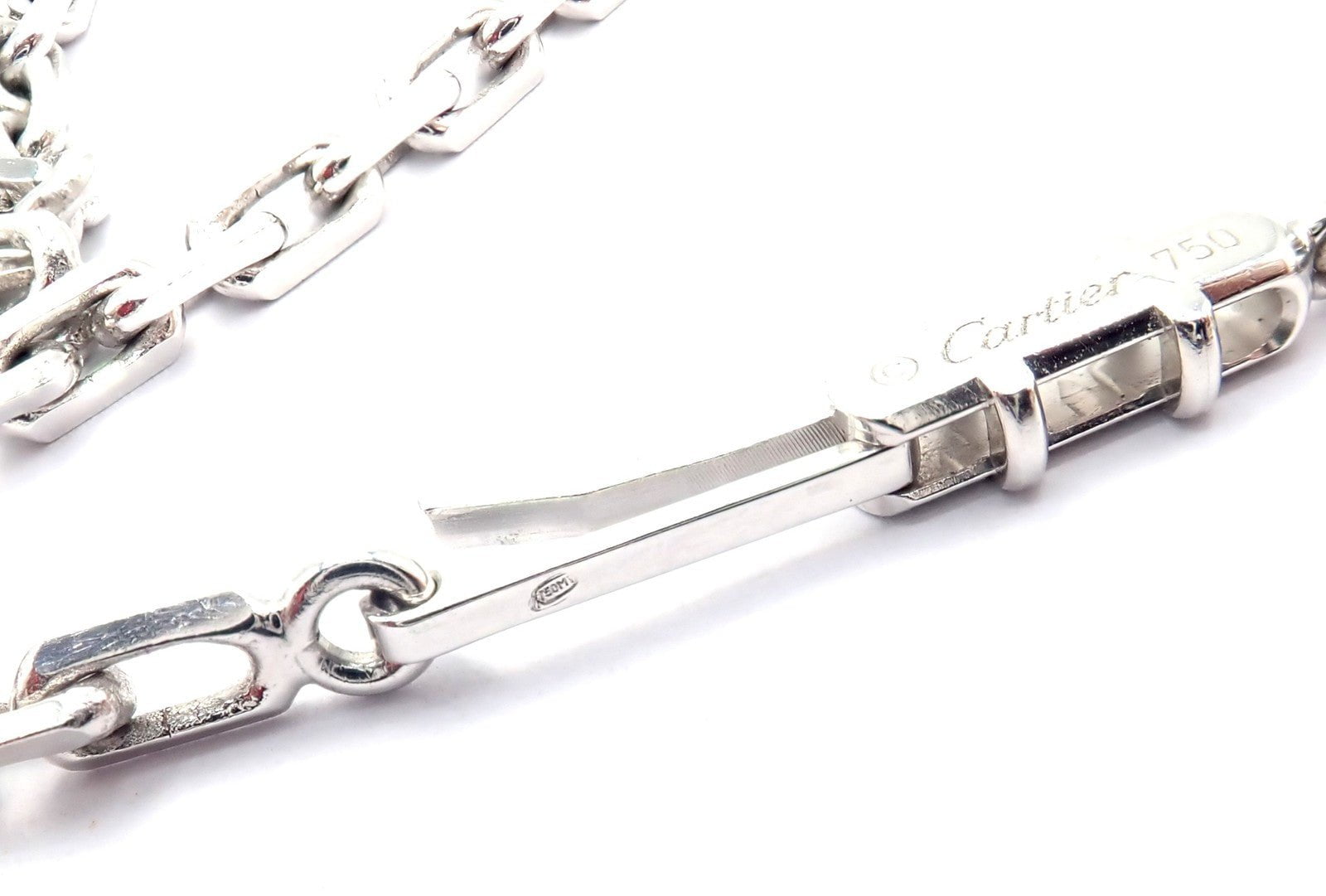 Authentic! Cartier 18k White Gold Diamond Ceramic Large Love Pendant Necklace | Fortrove