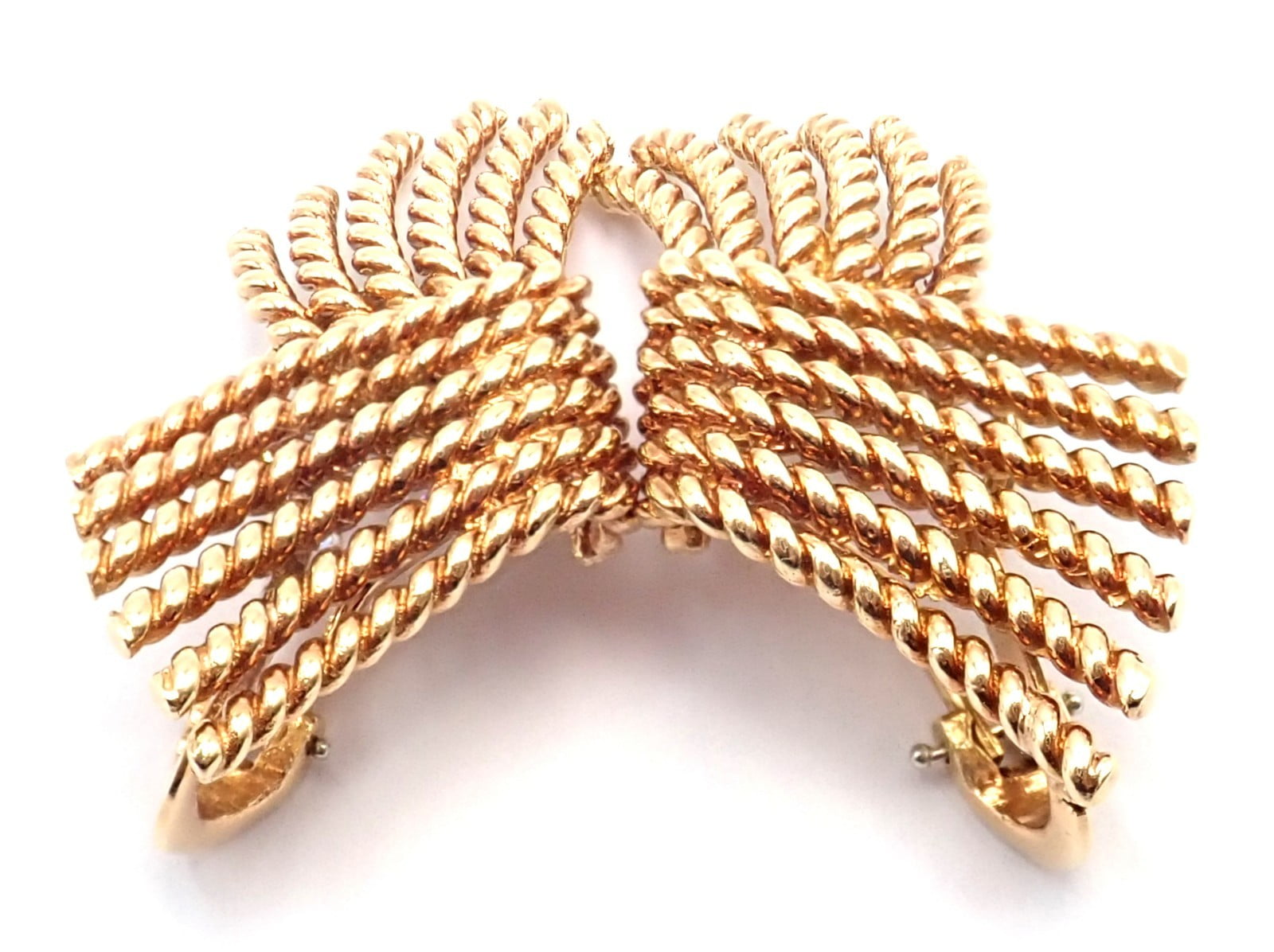 Tiffany & Co. Jewelry & Watches:Fine Jewelry:Earrings Authentic! Tiffany & Co Jean Schlumberger 18k Yellow Gold Rope Earrings